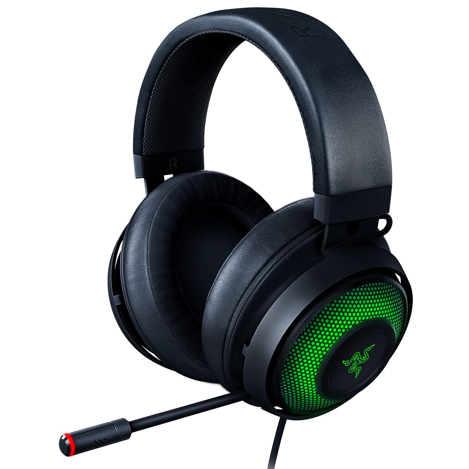 Razer Kraken Ultimate RGB USB Gaming Headset: THX 7.1 Spatial Surround Sound - Chroma RGB Lighting - Retractable Active Noise Cancelling Mic - Alum...