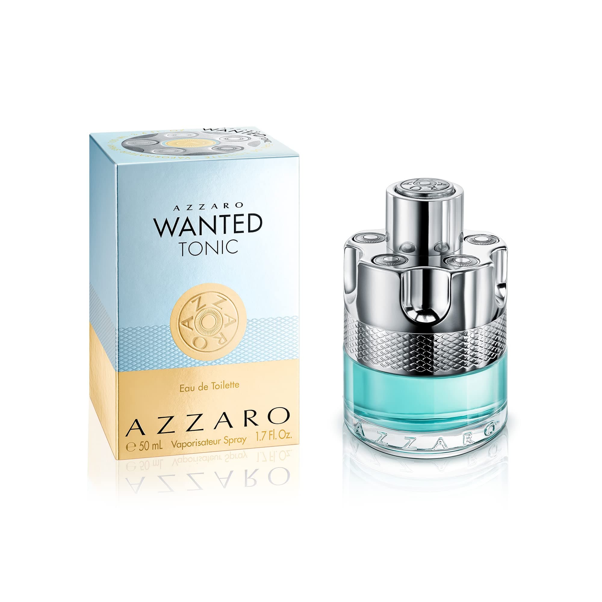 Azzaro Wanted Tonic Eau de Toilette — Mens Cologne — Woody, Aquatic, & Spicy Fragrance