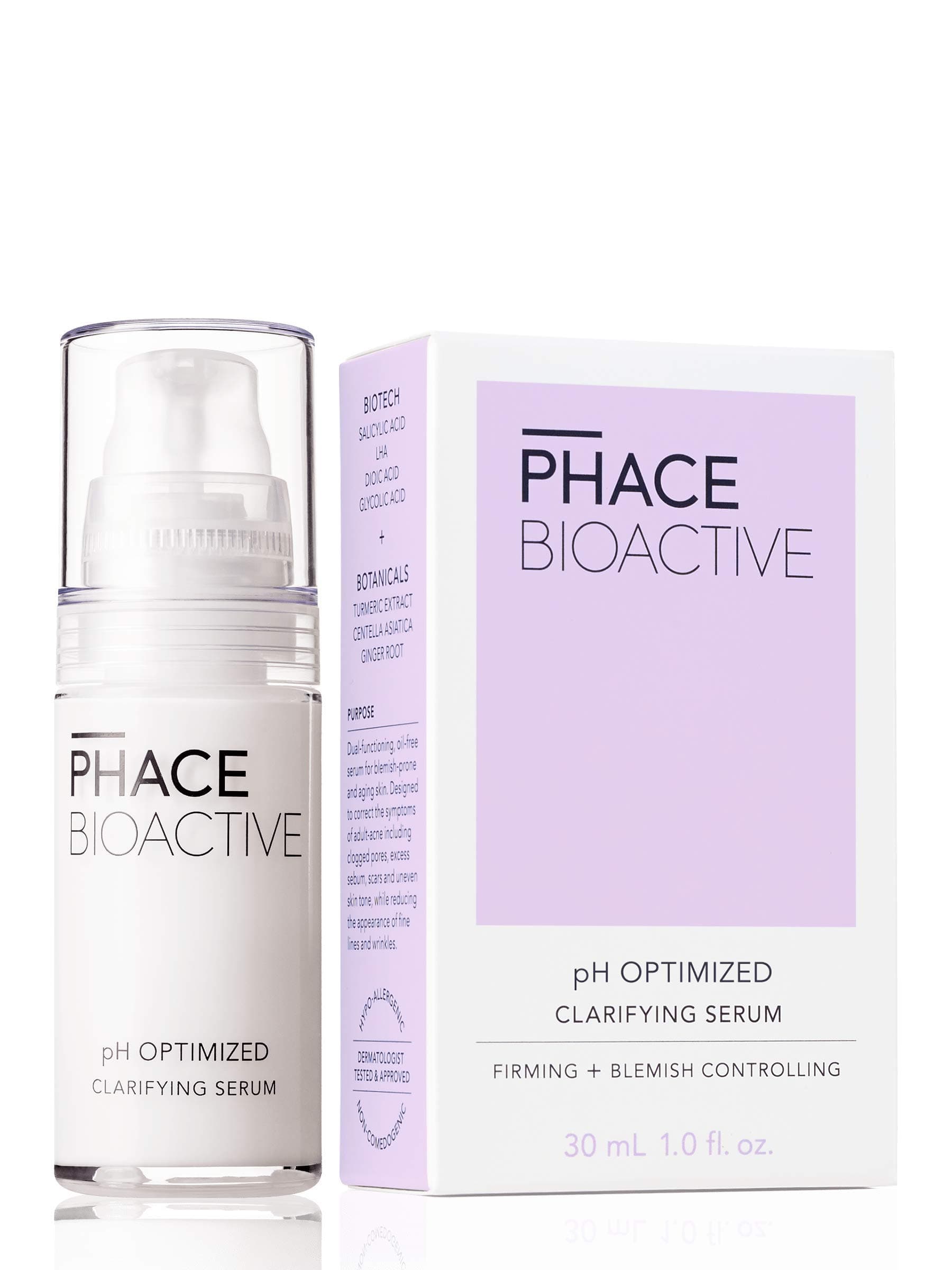 PHACE BIOACTIVE Clarifying Serum, Alpha & Beta Hydroxy Acid Acne Spot Treatment for Blemish Control, Evens Skin Tone, Reduces Fine Lines & Redness,...