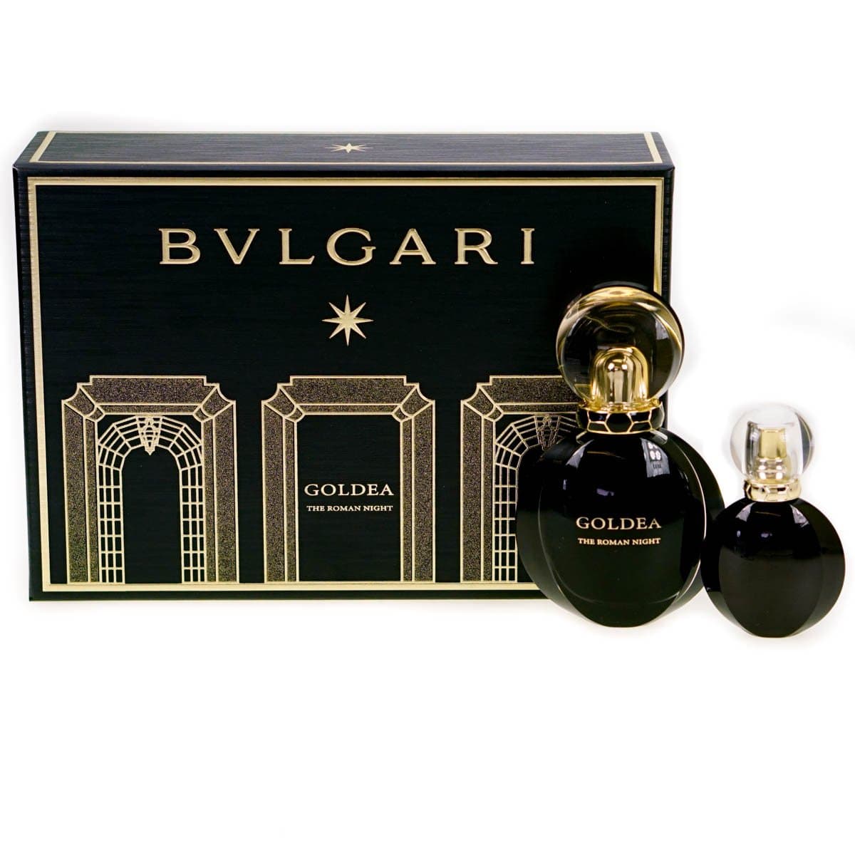 Bvlgari Goldea The Roman Night for Women 2 Piece Gift Set with Sensual Edp Spray & Sensual E