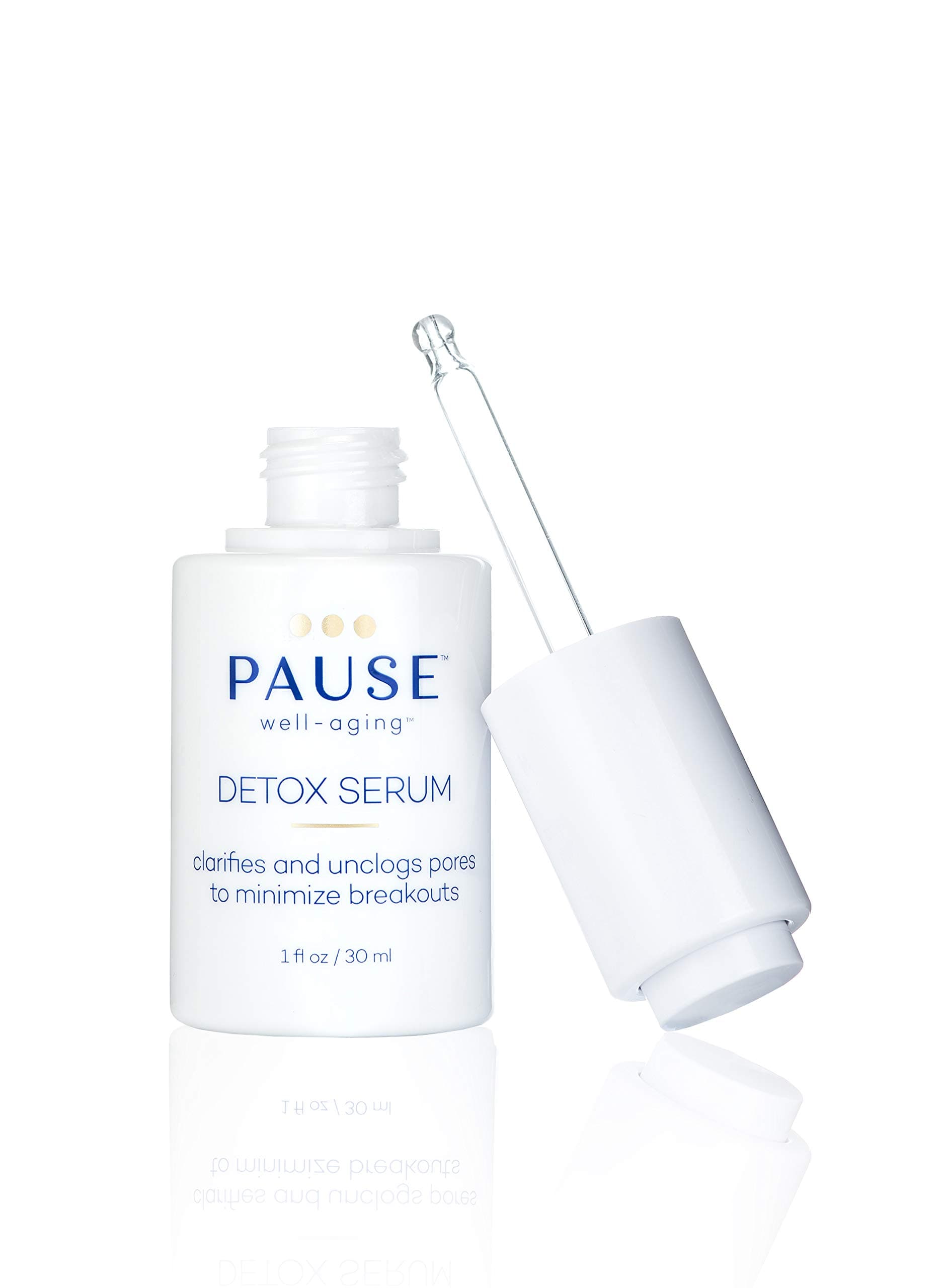 Pause Detox Serum | Balancing Serum Clarifies and Unclogs Pores to Minimize Blemishes During the Stages of Menopause, Firms, Lifts, Brightens, & Vi...