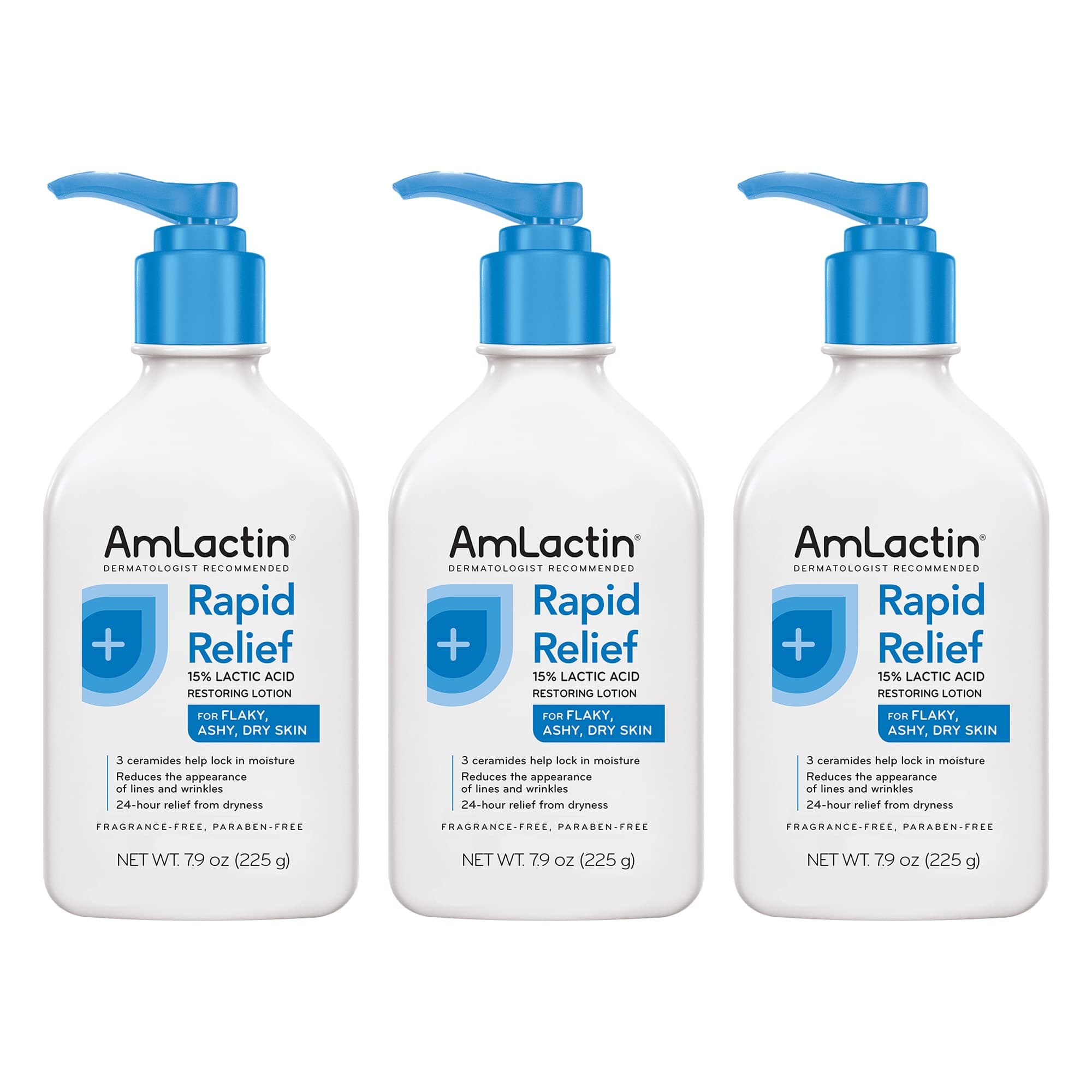 AMLACTIN Alpha-Hydroxy Ceramide Therapy Restoring Lotion, Fragrance Free 7.9 oz (Pack of 3)