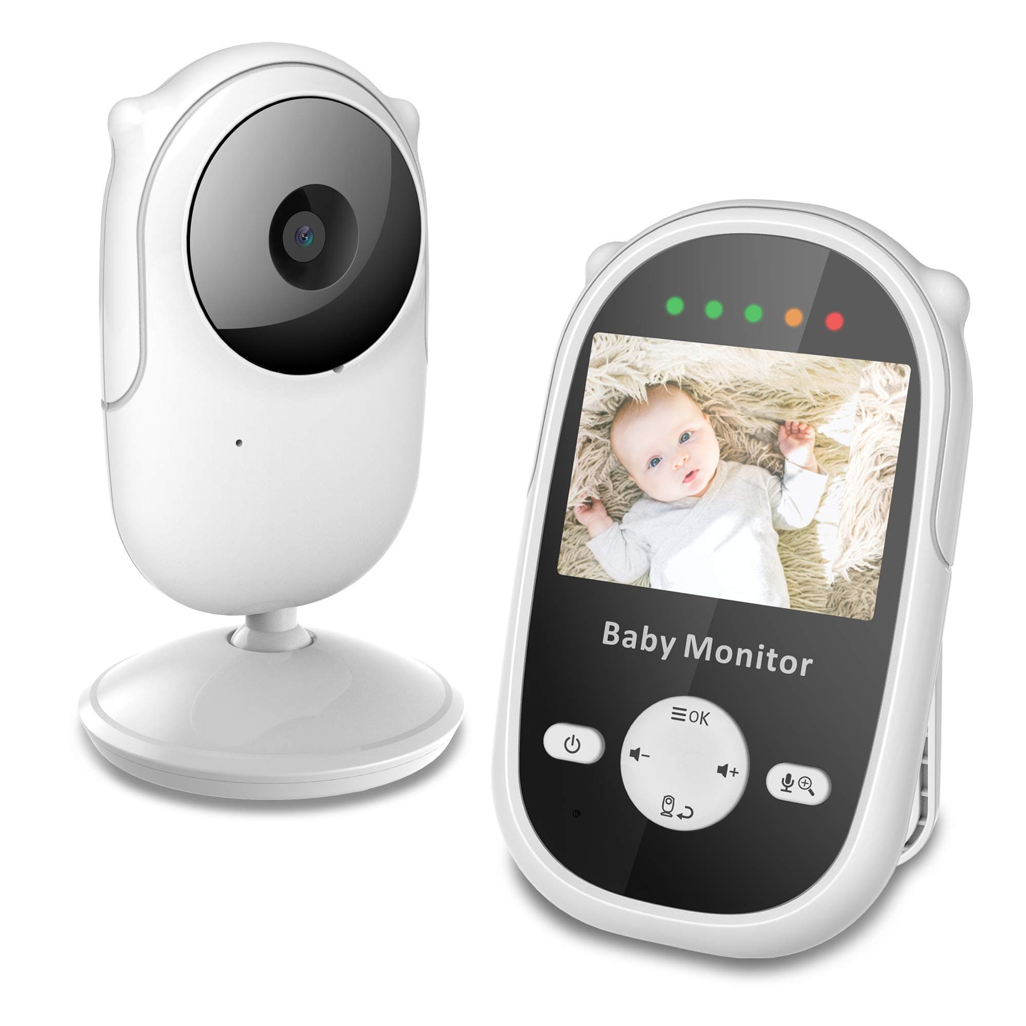 Newbaby 2.4" Video Baby Monitor with Digital Color Camera, Wireless View Video, Two-Way Talk, Infrared Night Vision, 2 x Zoom and Lullabies Pla...