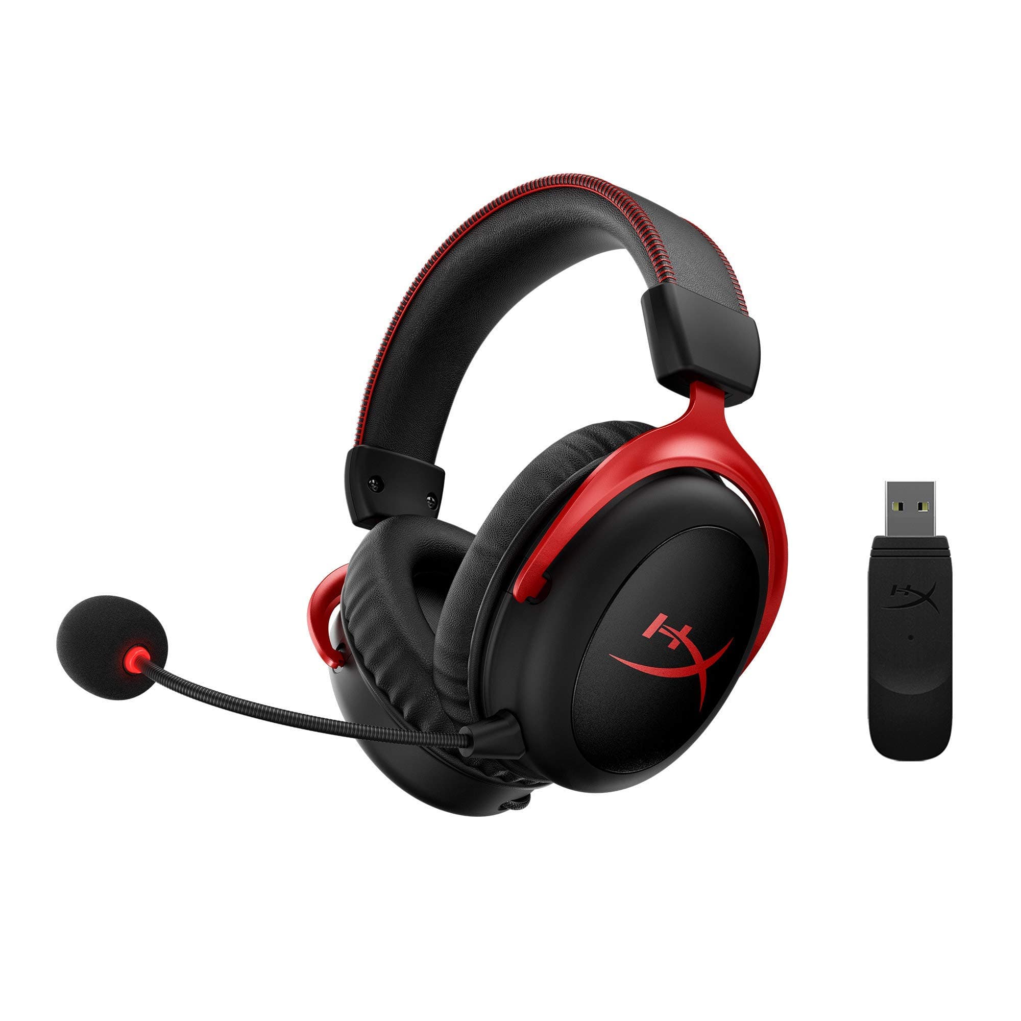 HyperX Cloud II Wireless - Gaming Headset for PC, PS4, Switch, Long Lasting Battery Up to 30 Hours, 7.1 Surround Sound, Memory Foam, Detachable Noi...