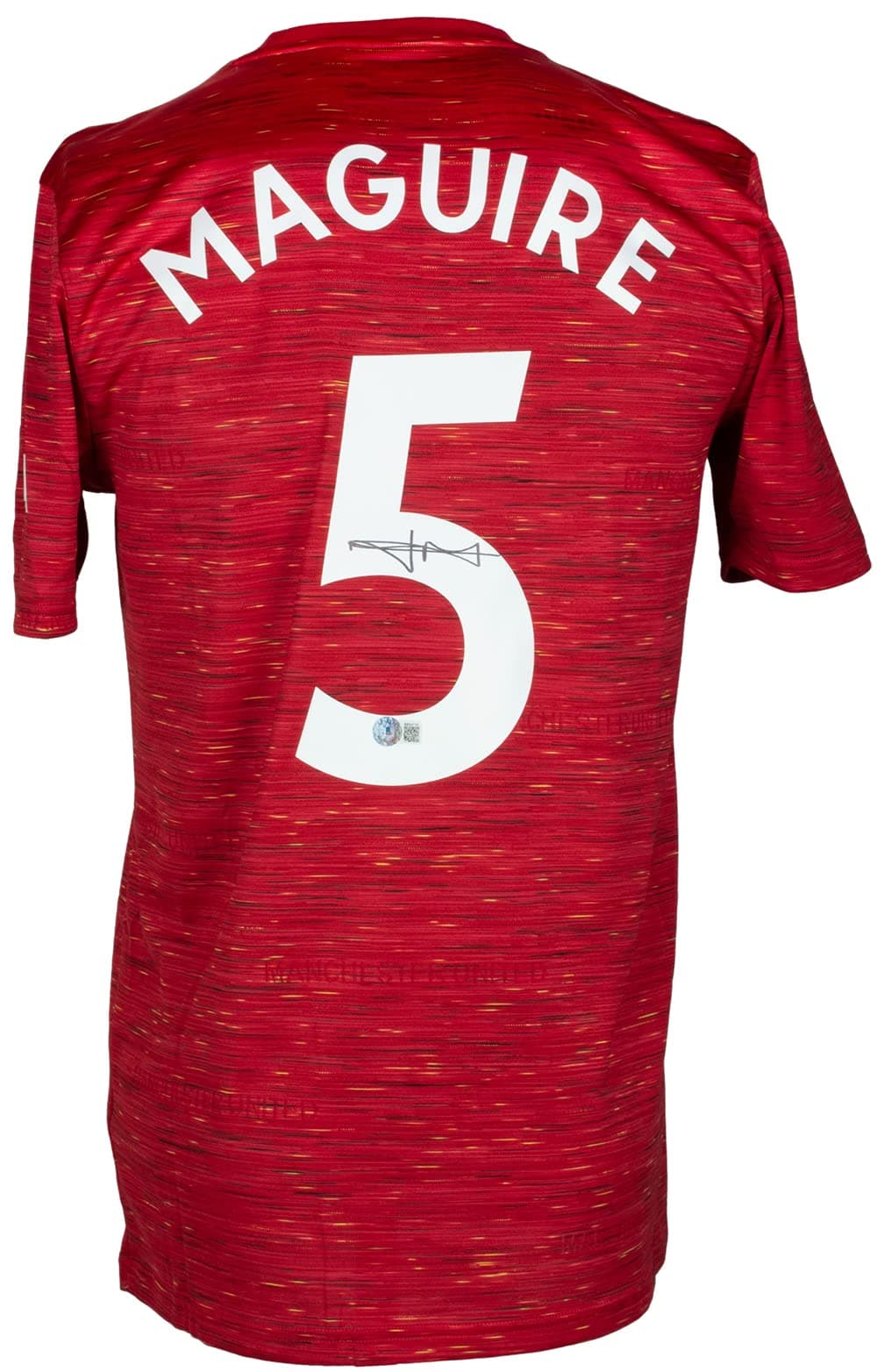 Harry Maguire Authentic Signed Man U Red Soccer Jersey BAS Beckett Authentication Services