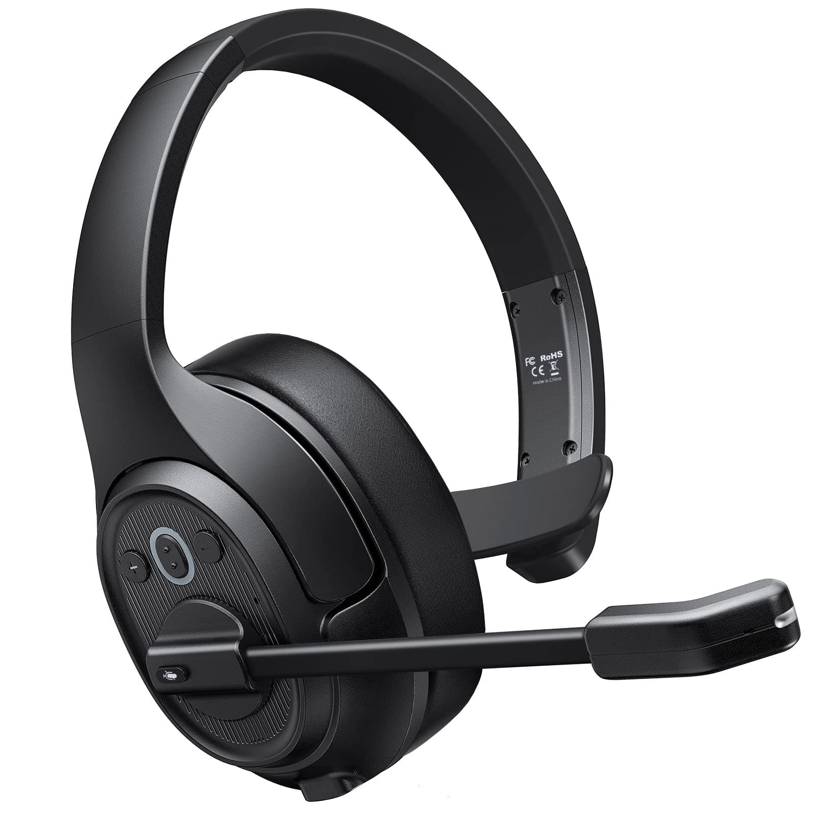 Truck Driver Bluetooth Headset with Microphone, Environmental Noise Cancelling Wireless Headphone, 99ft Long Wireless Range, Up to 30 Hours of Talk...