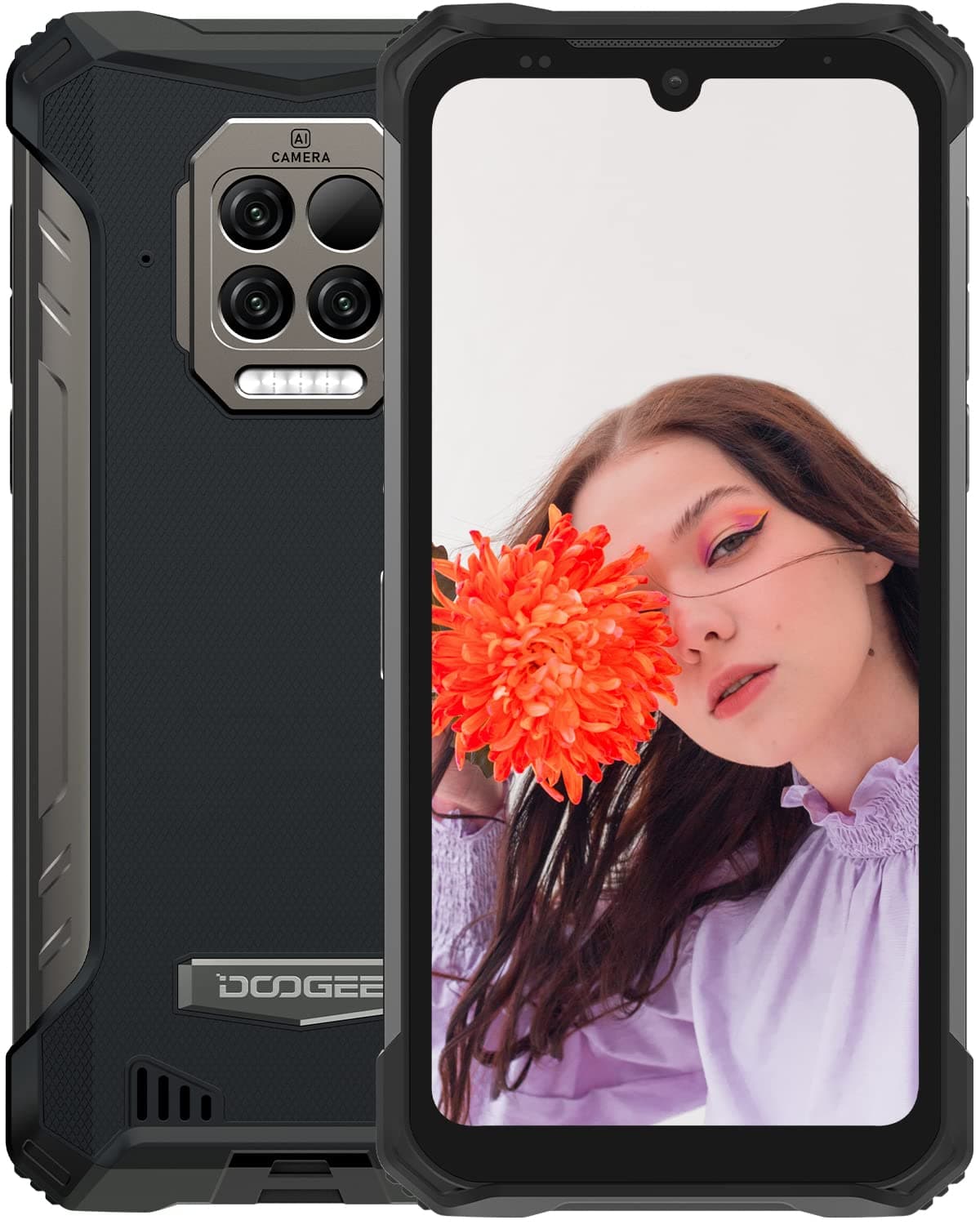 Rugged Smartphone Unlocked, DOOGEE S86 PRO 8500mAh, 8GB + 128GB, 2W Speaker, Infrared Module + 16MP Triple Camera, IP68 Waterproof Cell Phones Unlo...