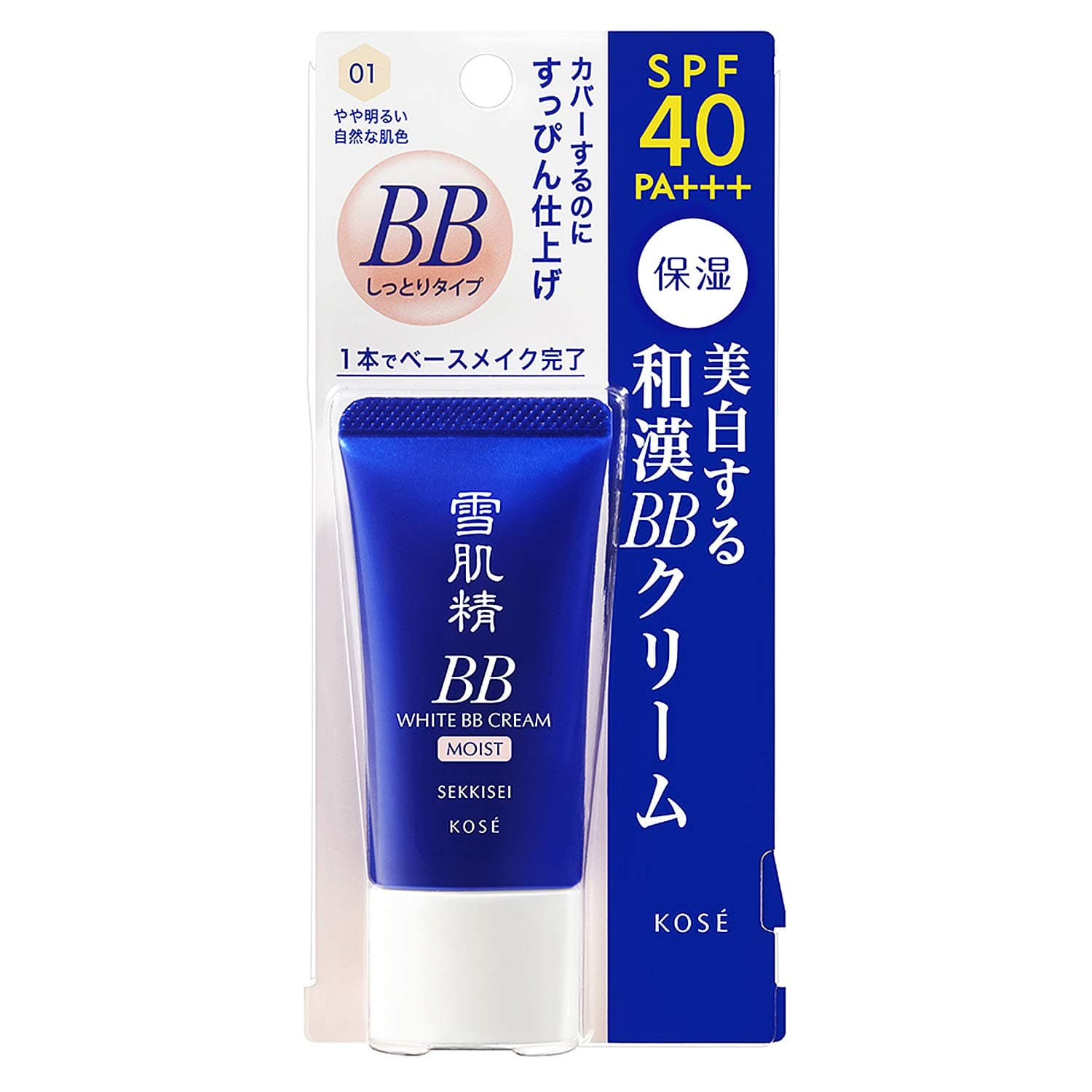 Kose Sekkisei White BB Cream Moist 01 Light Ochre SPF40 PA+++ 30g