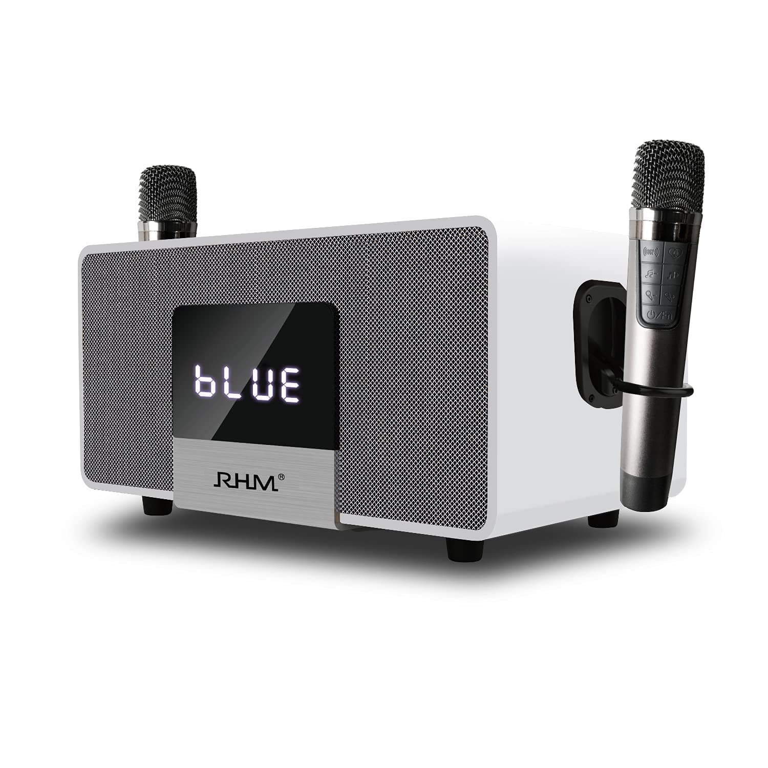 RHM Karaoke Machine for Adults and Kids, PA Bluetooth Speaker System with 2 UHF Wireless Microphones, Singing Equipment Set for Home Karaoke Singin...