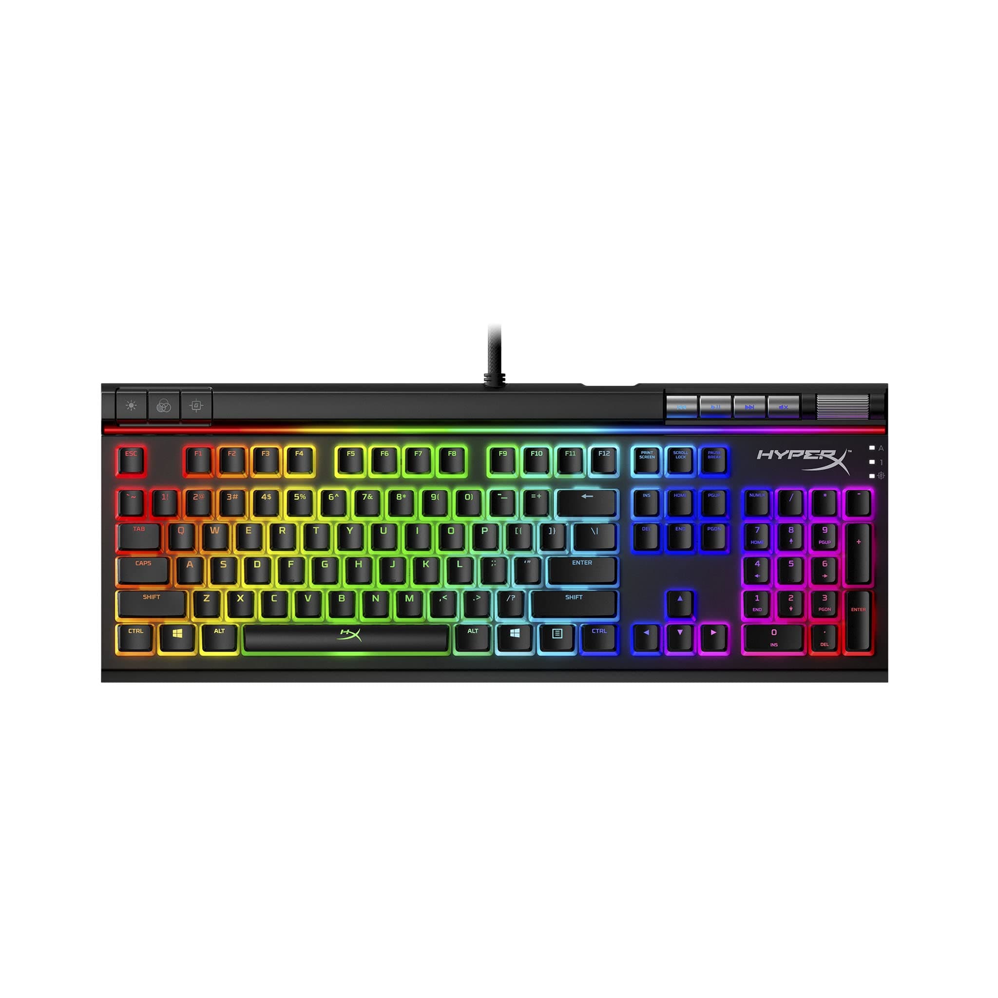 HyperX Alloy Elite 2 – Mechanical Gaming Keyboard, Software-Controlled Light & Macro Customization, ABS Pudding Keycaps, Media Controls, RGB LED Ba...