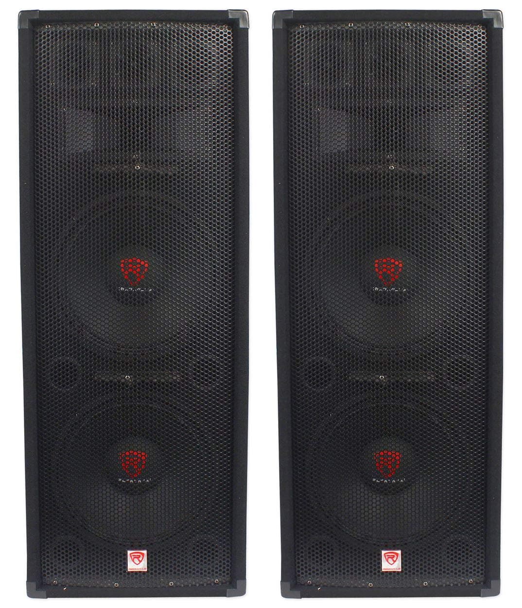 (2) Rockville RSG12.28 Dual 12 2000 Watt 8-Ohm Passive Pro Audio PA Speakers
