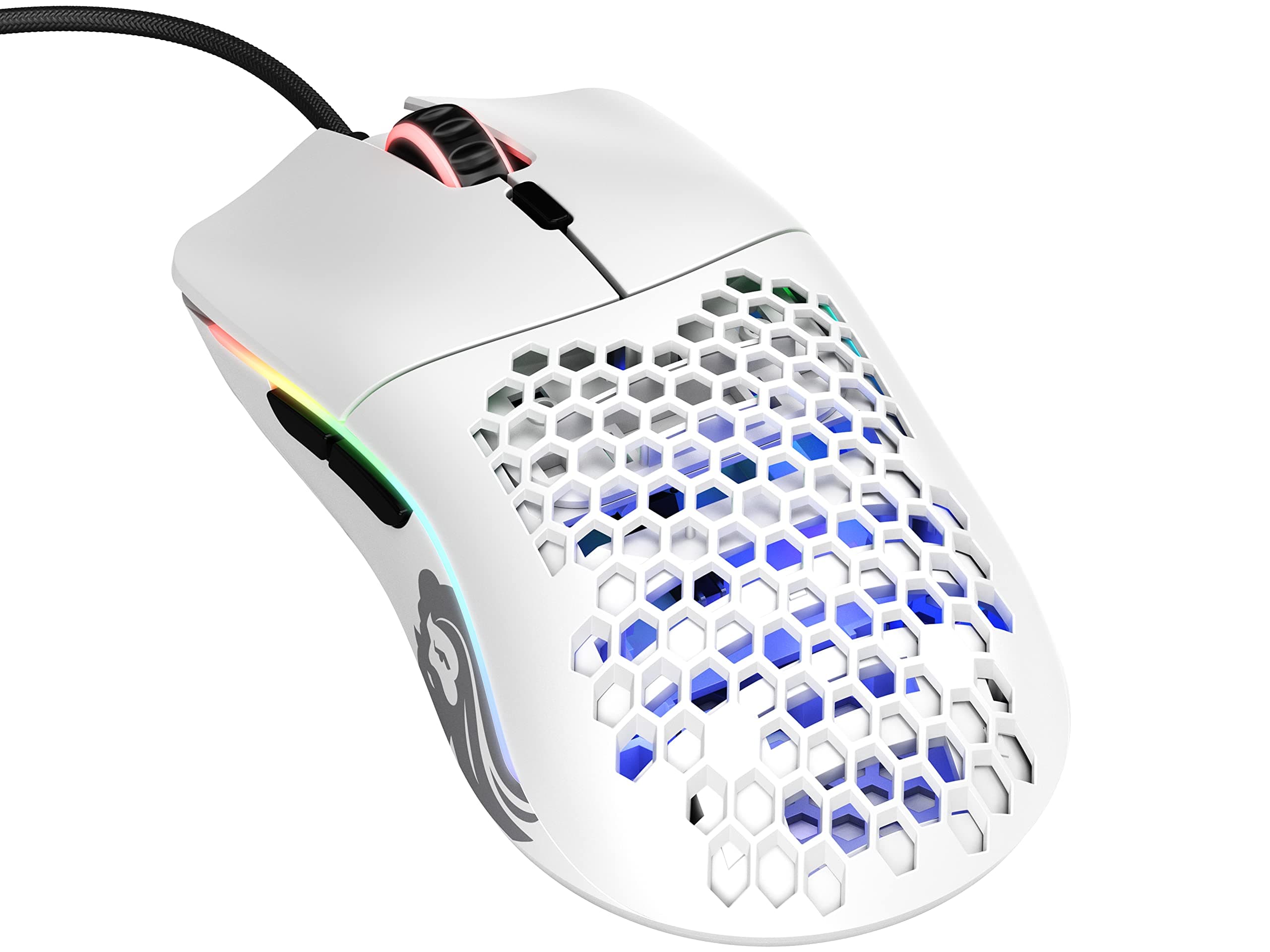 Glorious Gaming Mouse - Model O 67 g Superlight Honeycomb Mouse, Matte White Mouse