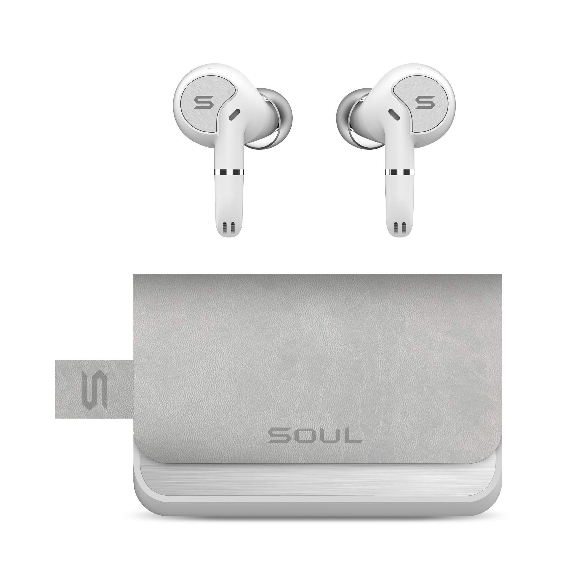 Soul SYNC PRO - Superior True Wireless Earbuds, in Ear Headphones with Bluetooth, Dual Microphones - (Pearl White)