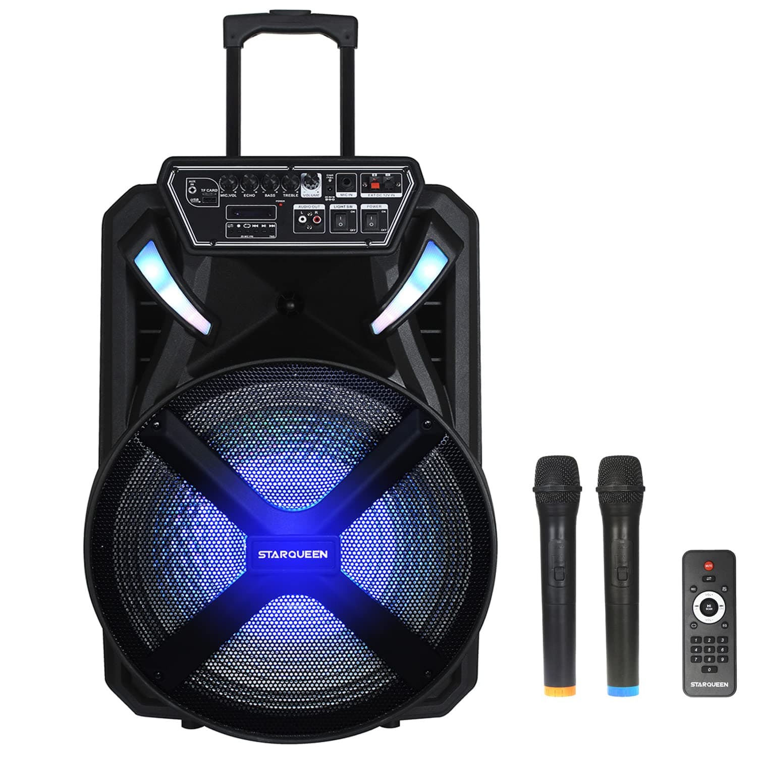 STARQUEEN Karaoke Machine for Adults and Kids 12 Inch Karaoke Speaker with Bluetooth Portable Pa Speaker with TWS/Mic Priority/LED Light Ideal for ...