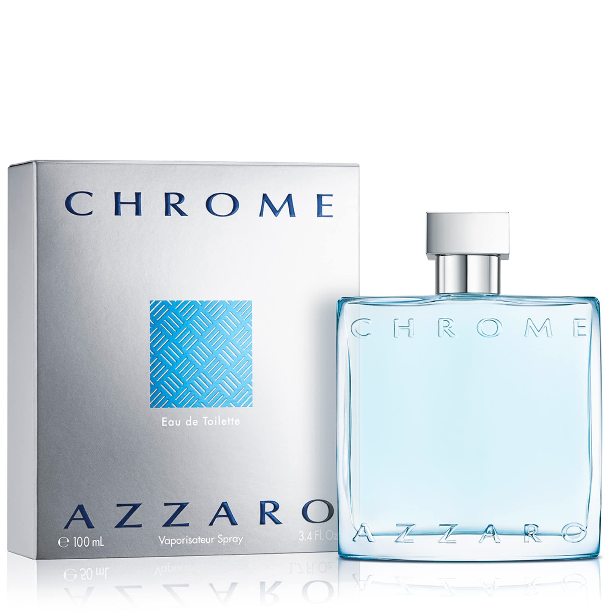 Azzaro Chrome Eau de Toilette — Mens Cologne — Citrus, Aquatic & Woody Fragrance