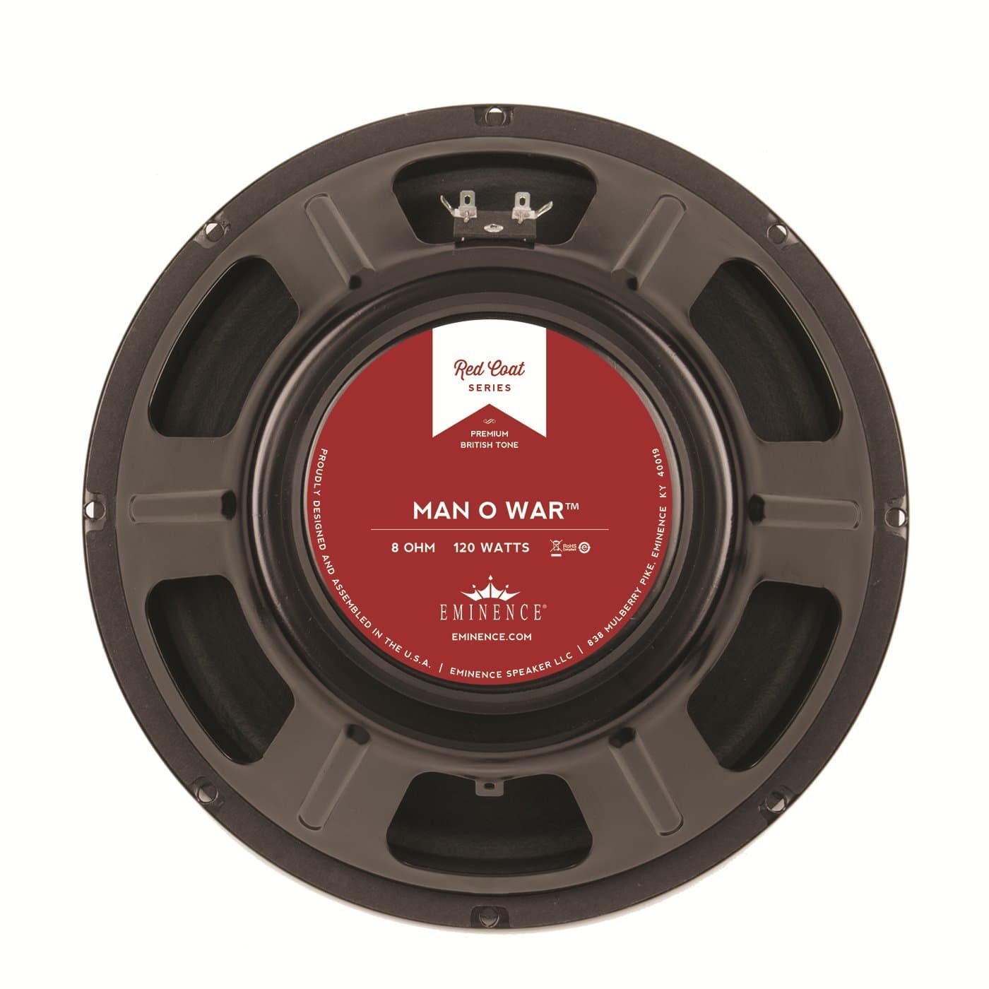 Eminence Red Coat Series Man O War 12" Guitar Speaker, 120 Watts at 8 Ohms (MANOWAR)