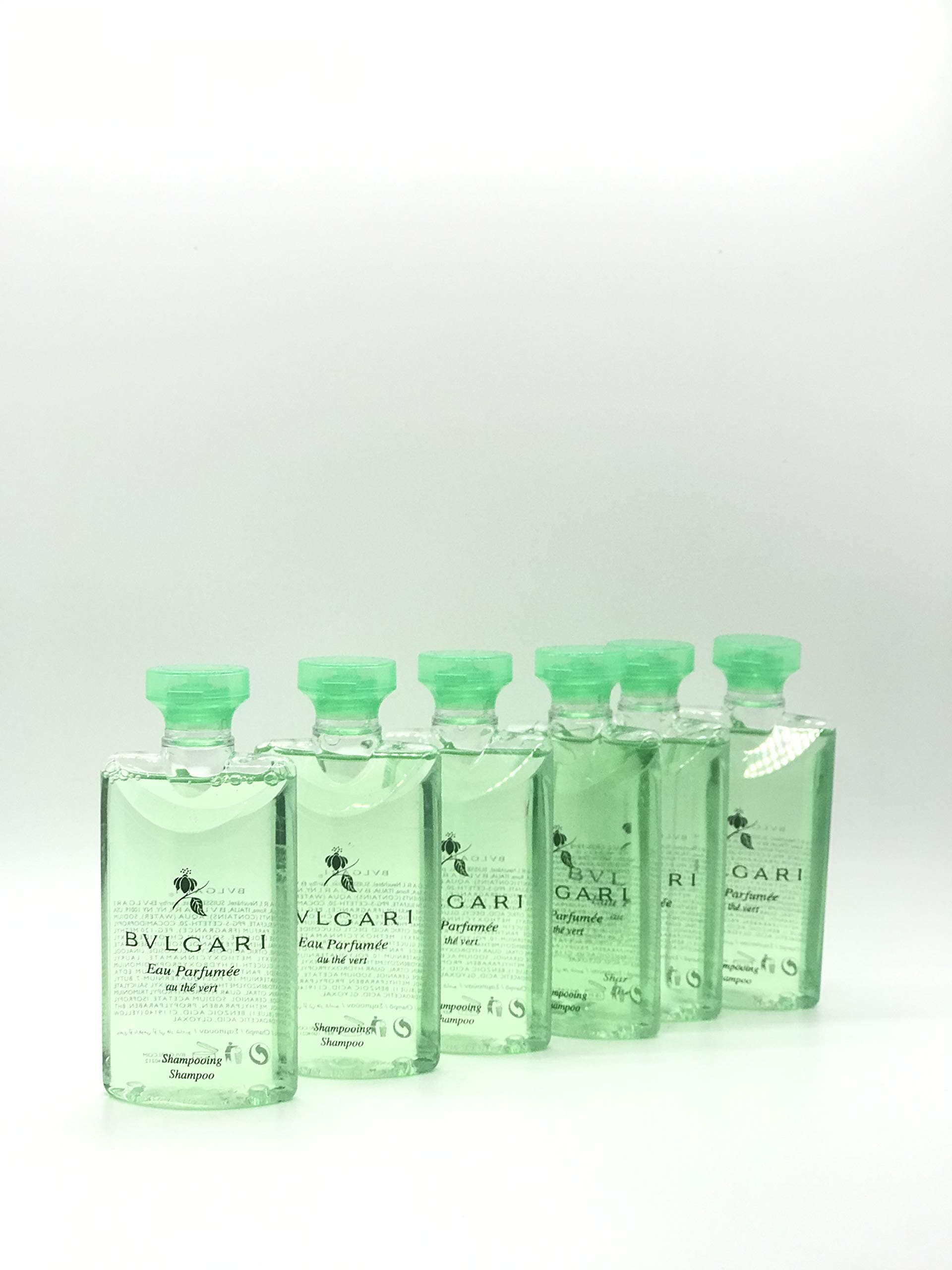 Bvlgari Au The Vert (Green Tea) Shampoo, 15 Ounces Total - Set of 6, 2.5 Ounce Bottles