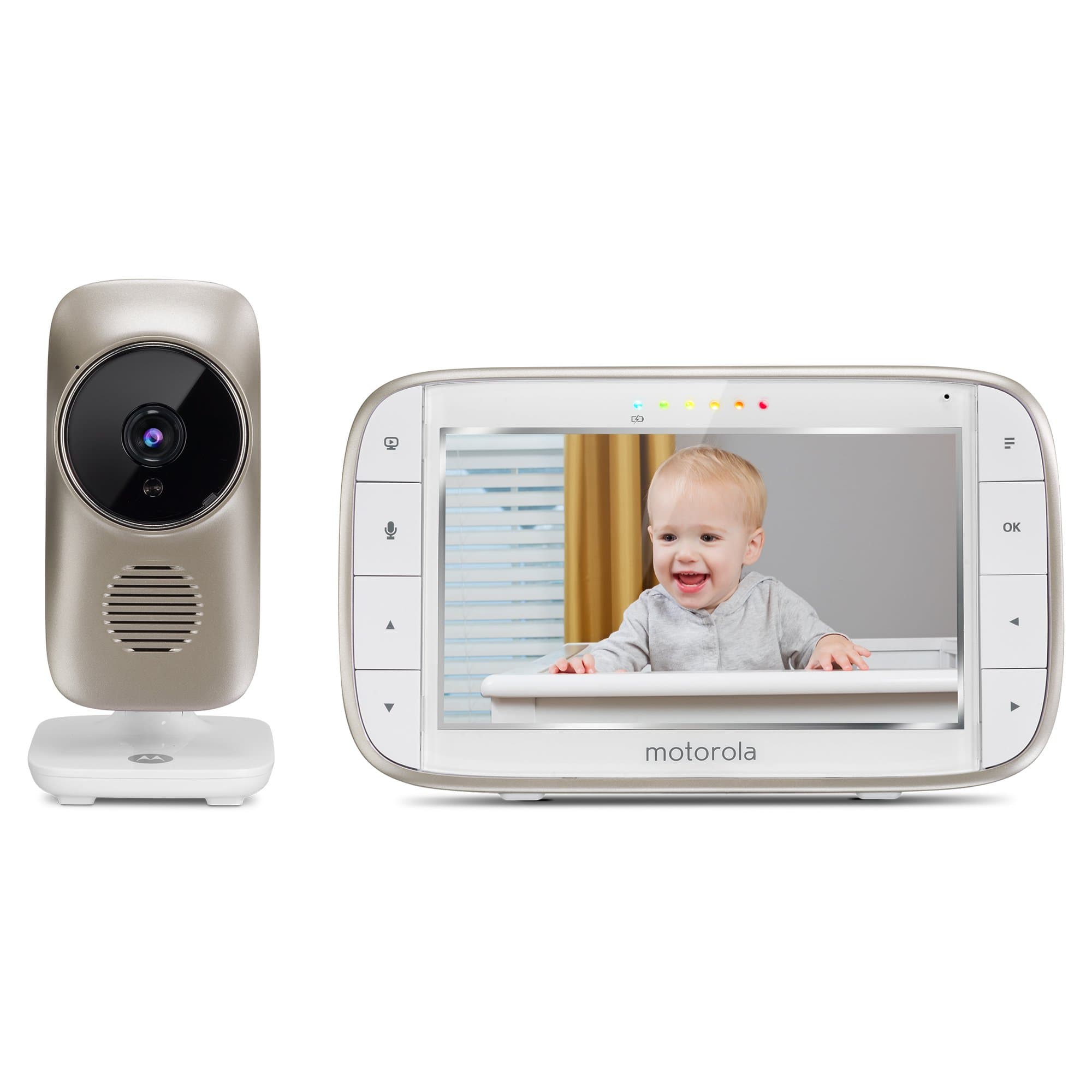 motorola MBP845CONNECT 5" Video Baby Monitor with Wi-Fi Viewing, Digital Zoom, Two-Way Audio, and Room Temperature Display