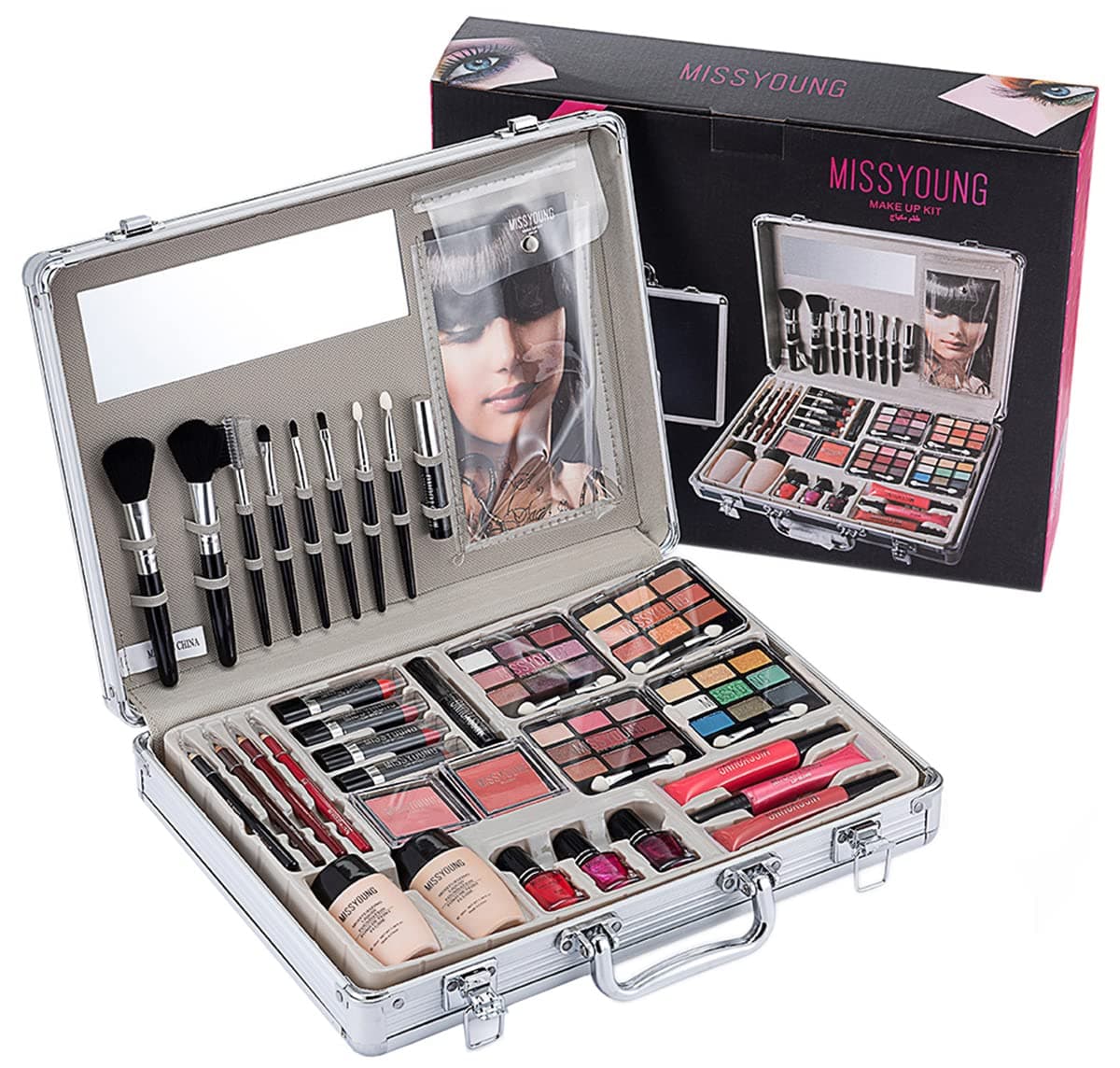 All in One Makeup Kit Gift Set, Multi-Purpose Makeup Set Cosmetic Essential Starter Kit Make up Sets Cosmetics Kit for Women, Includes Eyeshadow, L...