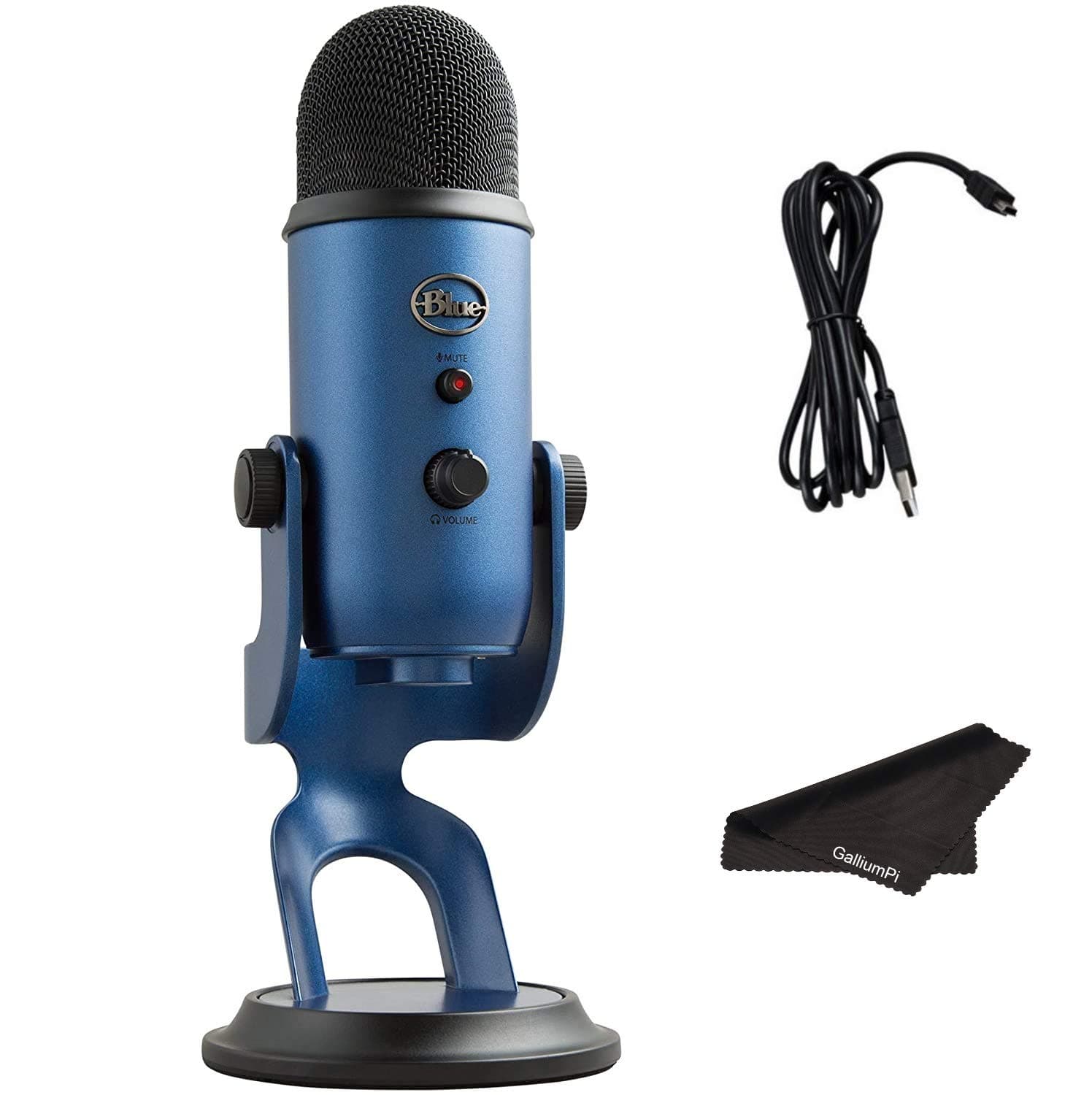 Newest Blue Yeti USB Microphone with 4 Pickup Patterns, 3 Condenser Capsules, Mic Gain Control, Adjustable Stand for Gaming, Streaming, Podcasting ...