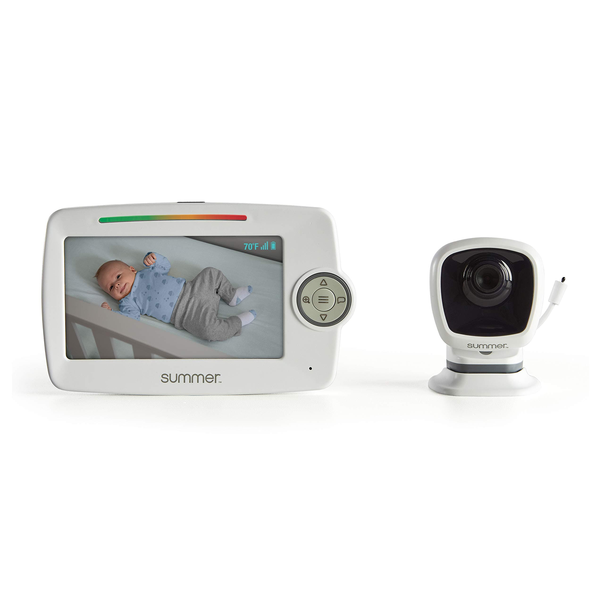 Summer Lookout 5” LCD Video Baby Monitor – Digital Zoom Baby Monitor with 1,000ft Range – Features Two-Way Audio, Automatic Night Vision, Temperatu...