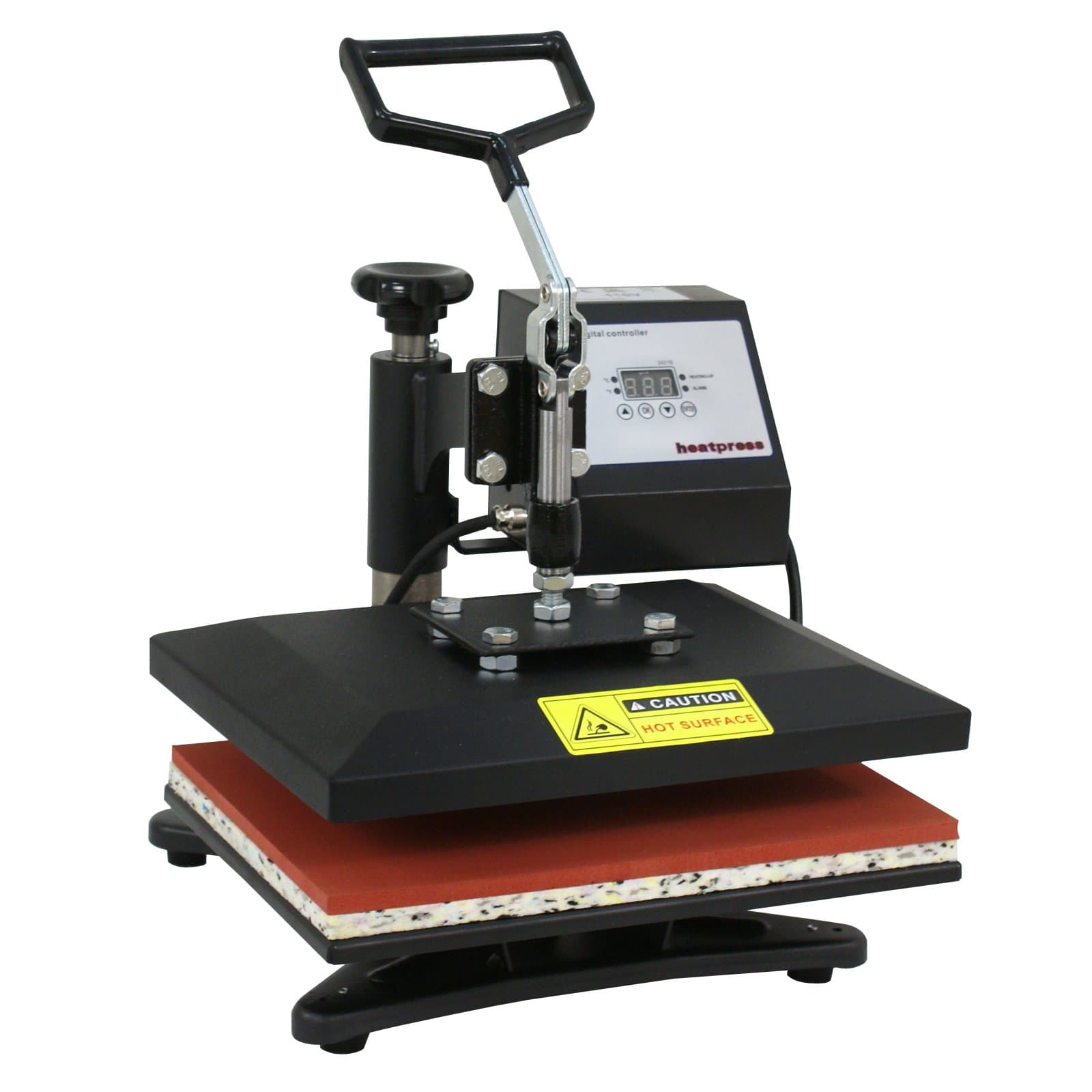 F2C Pro 12" x 10" Heat Press Machine Swing-Away Digital Heat Transfer Sublimation Printing Machine for T-Shirt Black