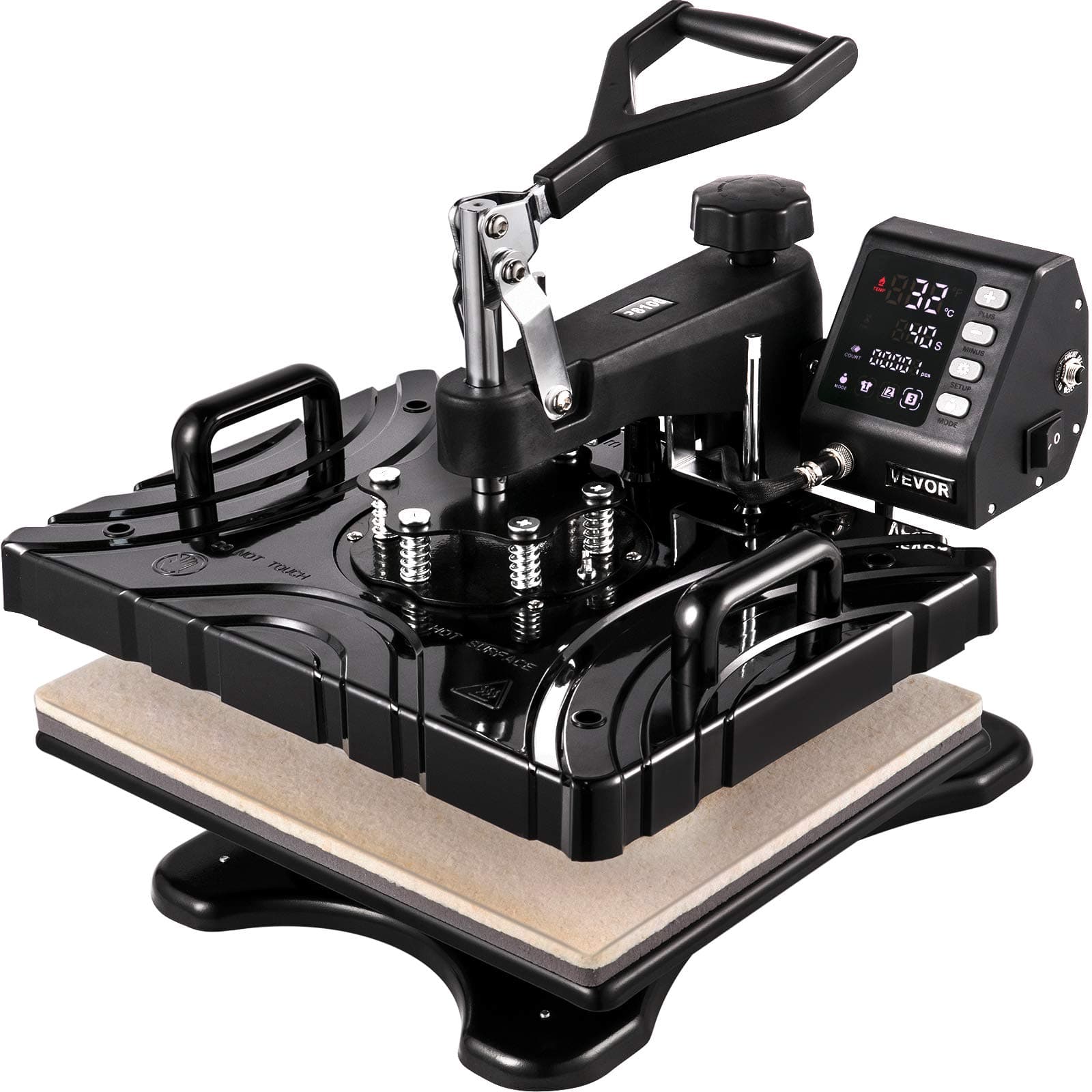 VEVOR Heat Press 12X15 Inch 5 in 1 Heat Press Machine 800W Heat Press Machine for T-Shirts Sublimation Printer Transfer with Accurate Large Screen ...