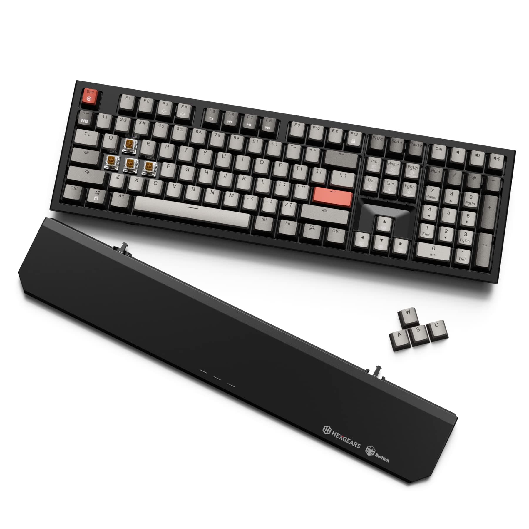 HEXGEARS X5 Wireless Mechanical Keyboard with Kaihl Box Switch-Quicksand Gold, Dark Knight Keyboard for Gaming, Ergonomic 108-key Typewriter Keyboa...