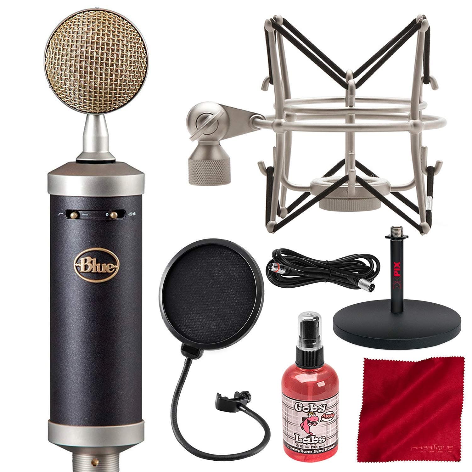Blue Baby Bottle SL Large-Diaphragm Studio Condenser Microphone with Pop Filter and Accessory Bundle