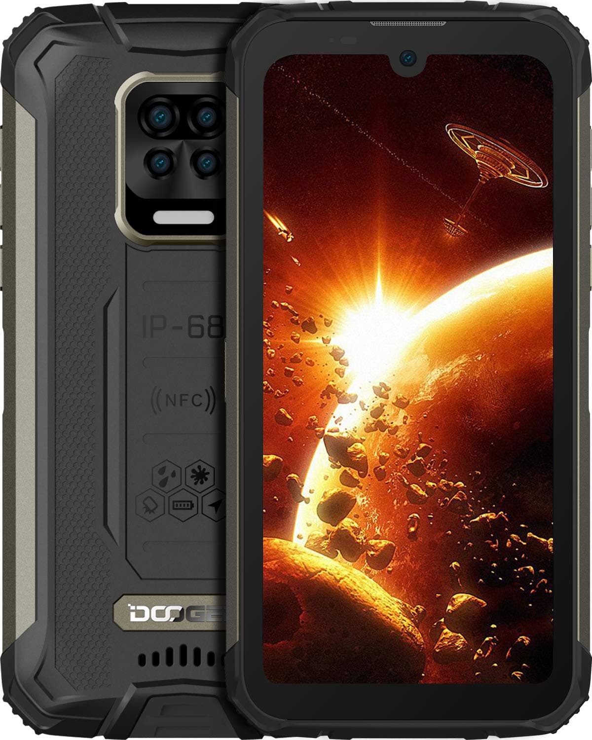 DOOGEE S59 Pro Unlocked Rugged Smartphone 10050mAh Battery 4GB+128GB Unlocked Cell Phones 2W Loud Speaker 16MP Camera Android 10 5.71" Screen H...