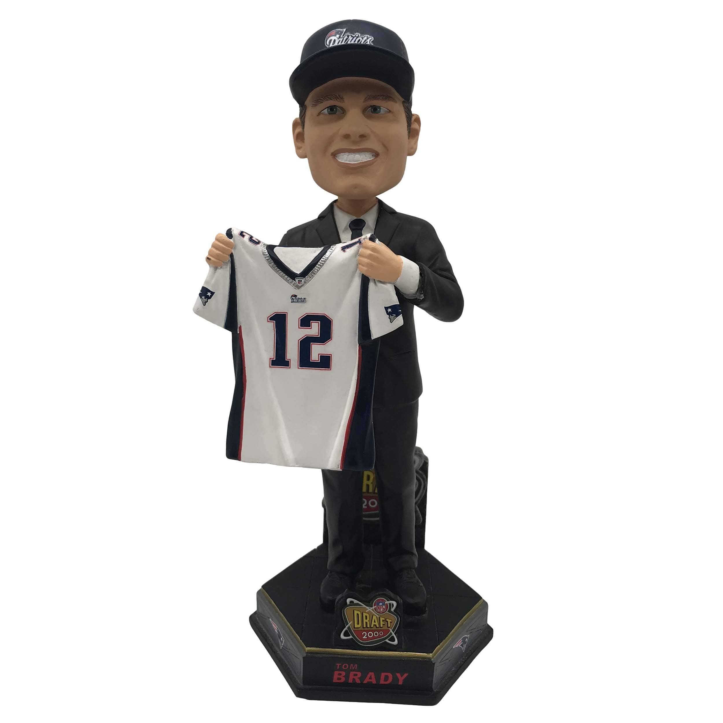 Tom Brady New England Patriots 2000 NFL Draft - White Jersey Bobblehead NFL