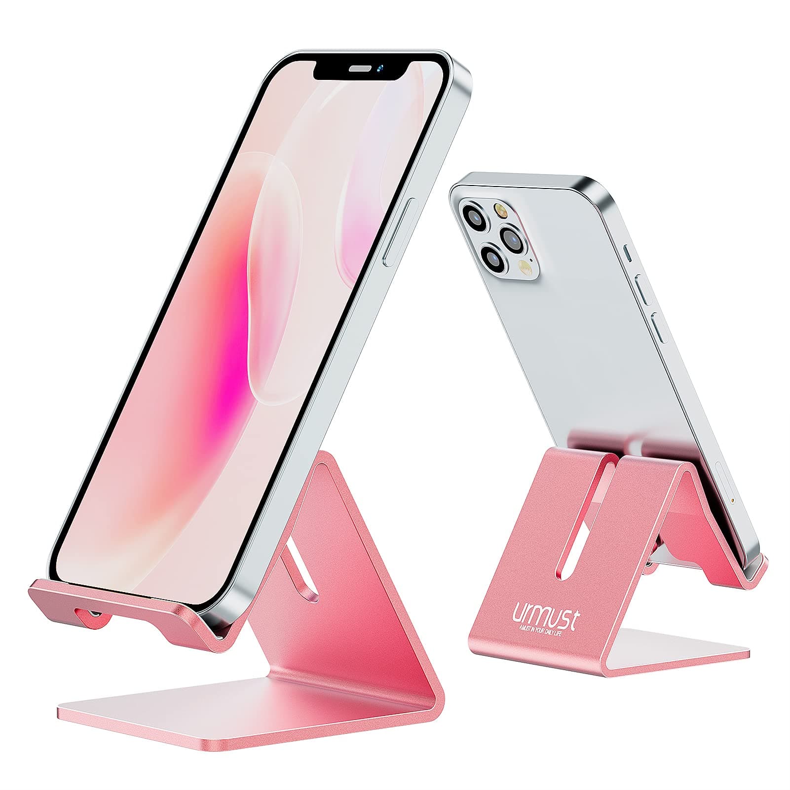 Desk Cell Phone Stand Holder Aluminum Phone Dock Cradle Compatible with Switch for iPhone 13 12 11 Pro Xs Xs Max Xr X 8 7 6 6s Plus 5, Office Decor...