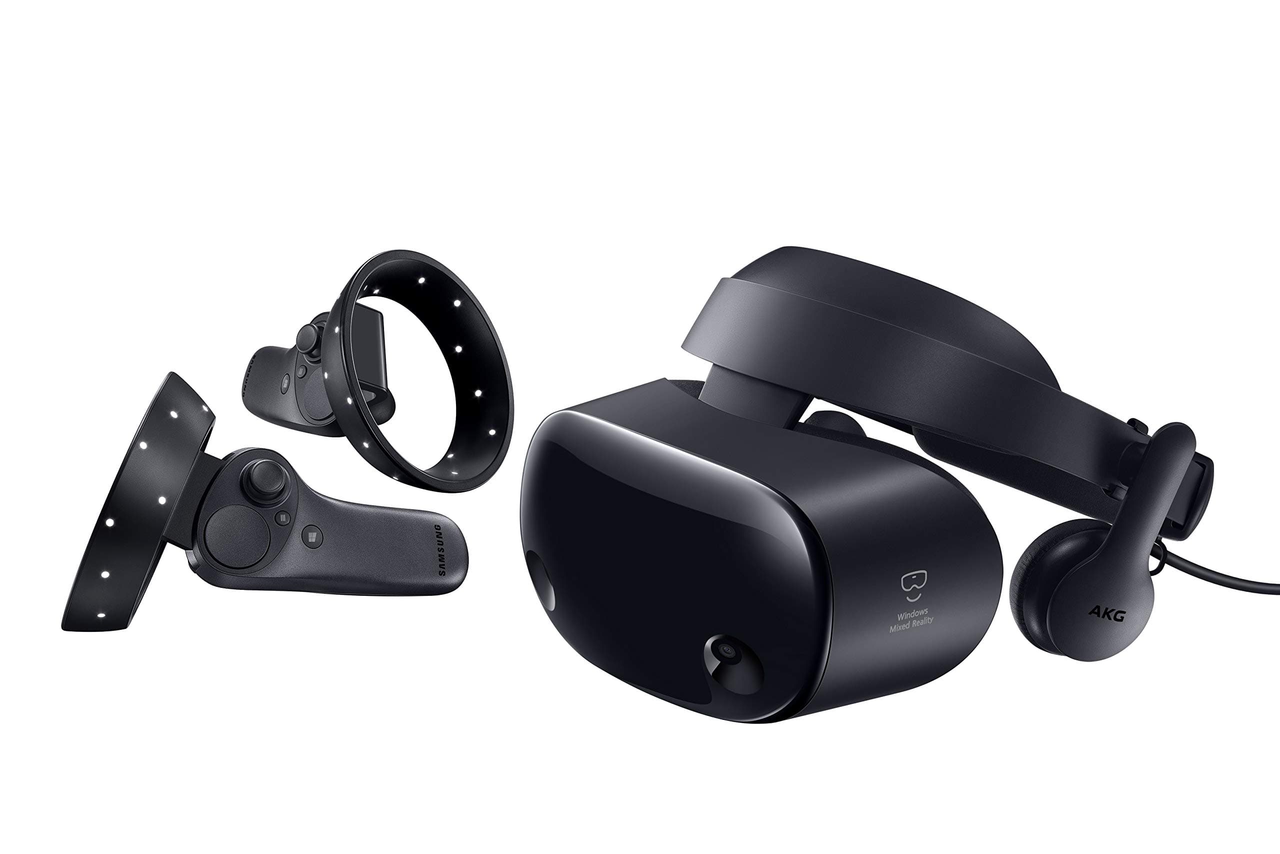 SAMSUNG HMD Odyssey+ Windows Mixed Reality Headset with 2 Wireless Controllers 3.5" Black (XE800ZBA-HC1US)