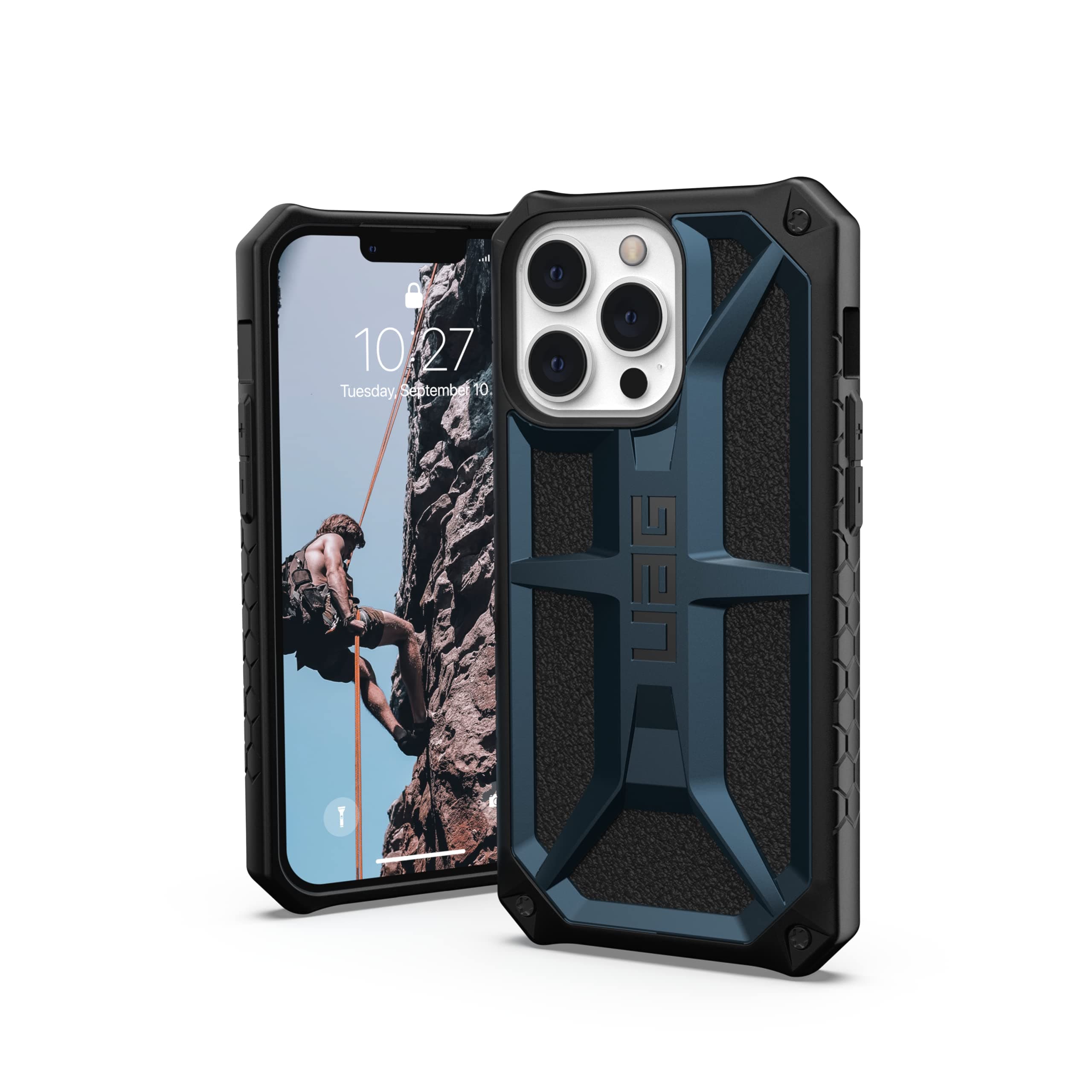 URBAN ARMOR GEAR UAG Designed for iPhone 13 Pro Case Blue Mallard Rugged Lightweight Slim Shockproof Premium Monarch Protective Cover, [6.1 inch Sc...