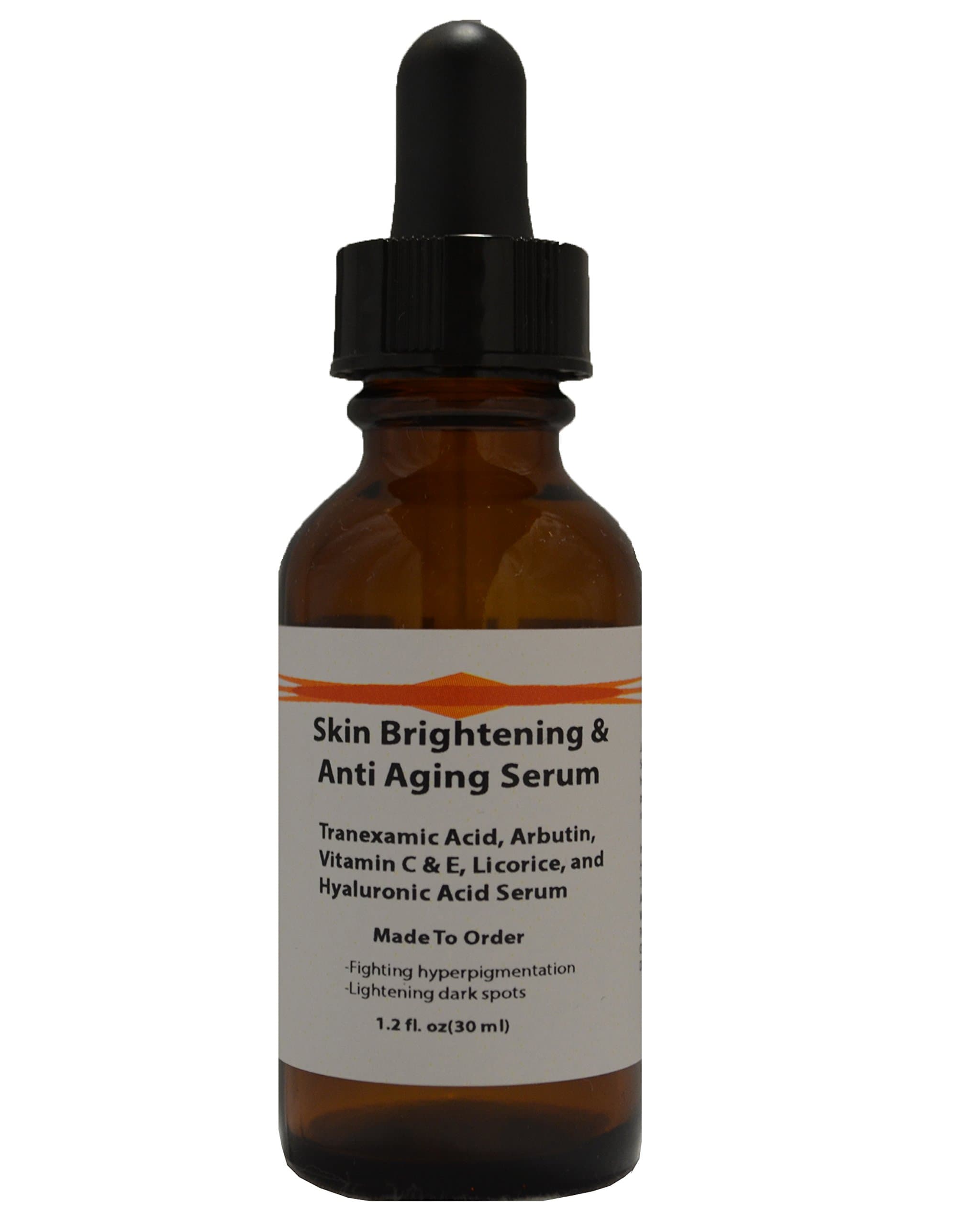 Skin Brightening & Anti Aging Serum w/Tranexamic Acid, Arbutin, Licorice, Hyaluonic Acid(16 oz)