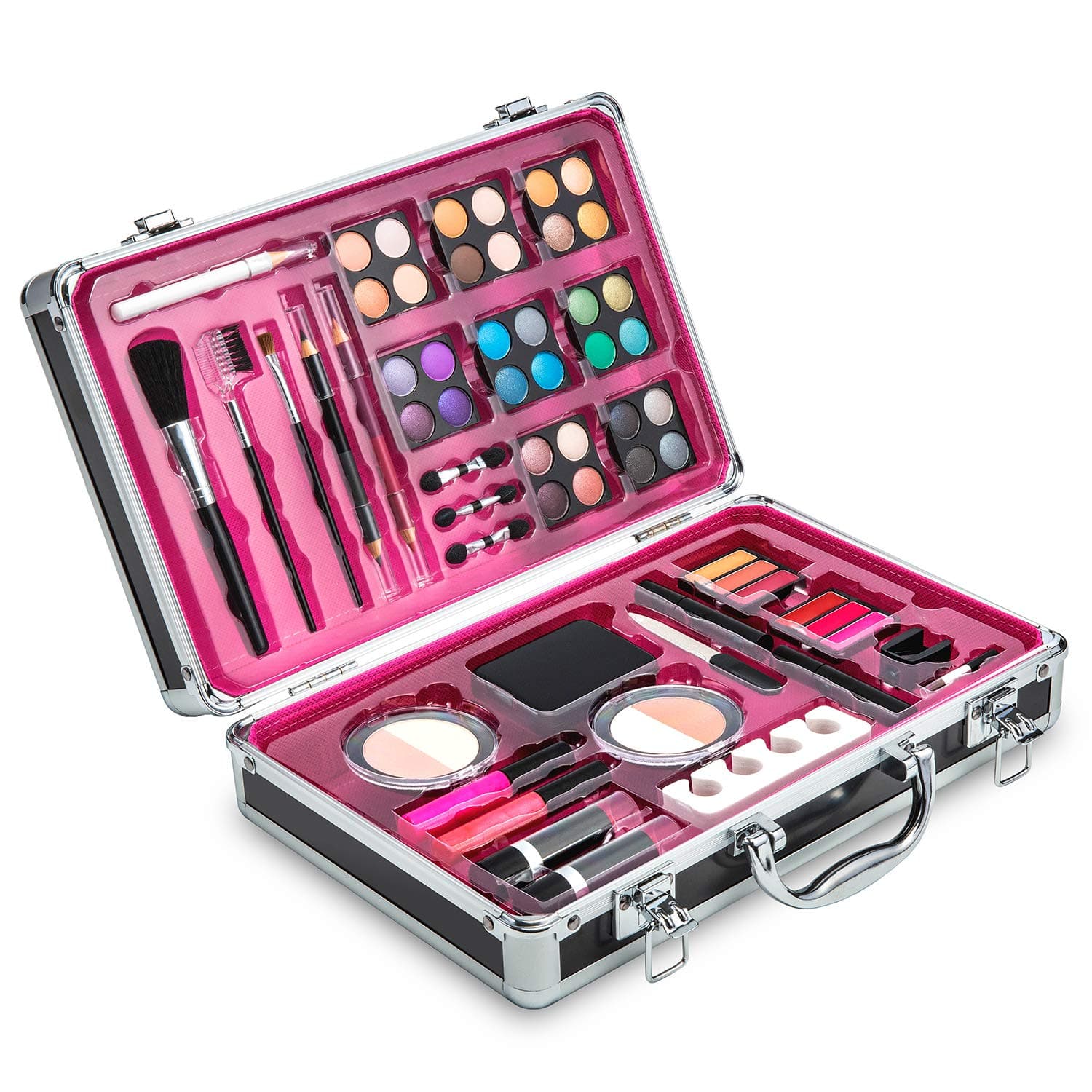 Vokai Makeup Kit Set - 32 Eye Shadows 6 Lip Glosses 2 Lip Gloss Wands 2 Lipsticks 1 Face Powder Duo 1 Blush Powder Duo 1 Mascara - Case with Carryi...