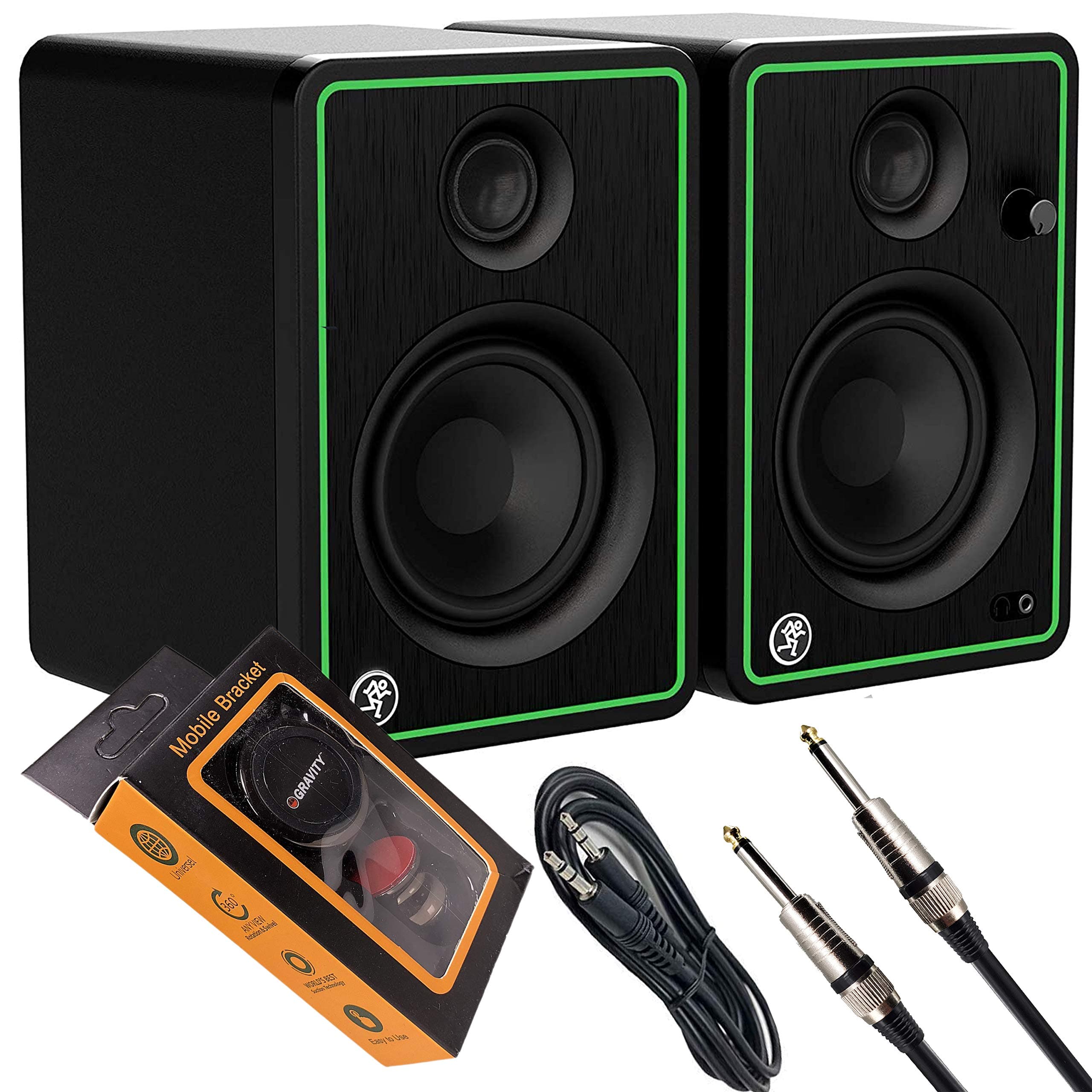 Mackie Studio Monitor, Black w/Green Trim, 4-inch (CR4BT)