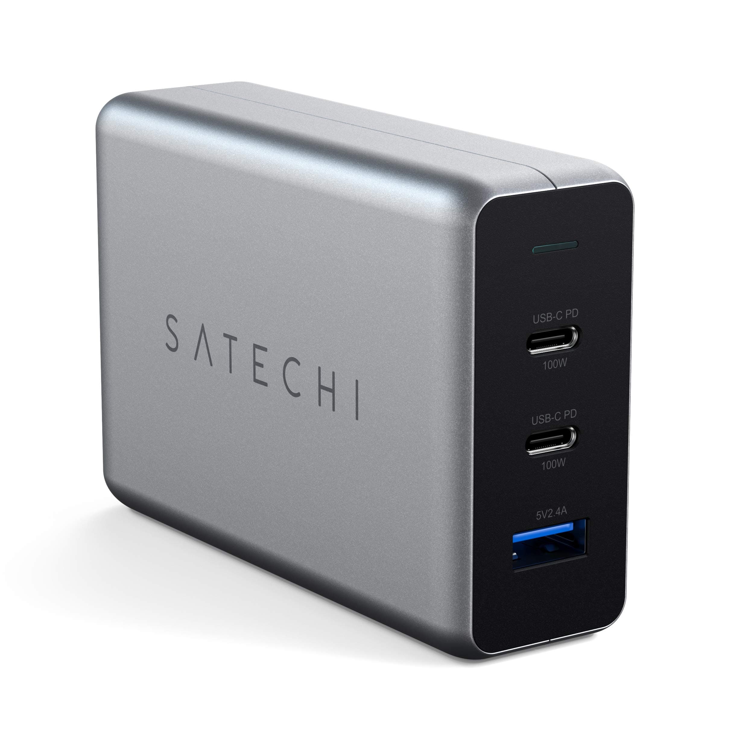 Satechi 100W USB-C PD Compact GaN Charger – Powerful GaN Tech – Compatible with 2021 MacBook Pro M1, 2020 MacBook Air M1, 2021 iPad Pro, iPhone 13 ...