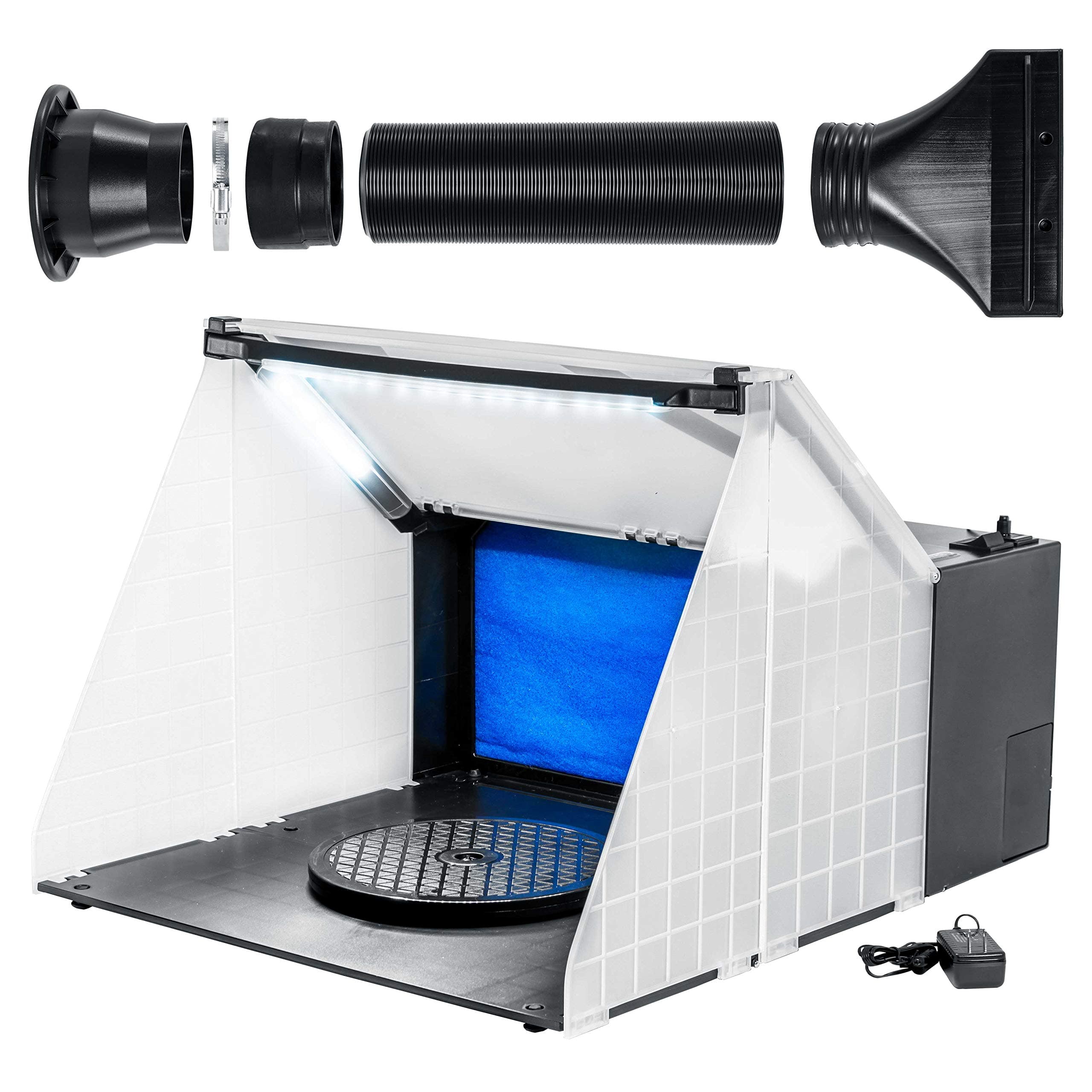 Master Airbrush Brand Lighted Portable Hobby Airbrush Spray Booth with LED Lighting for Painting All Art, Cake, Craft, Hobby, Nails, T-Shirts & Mor...