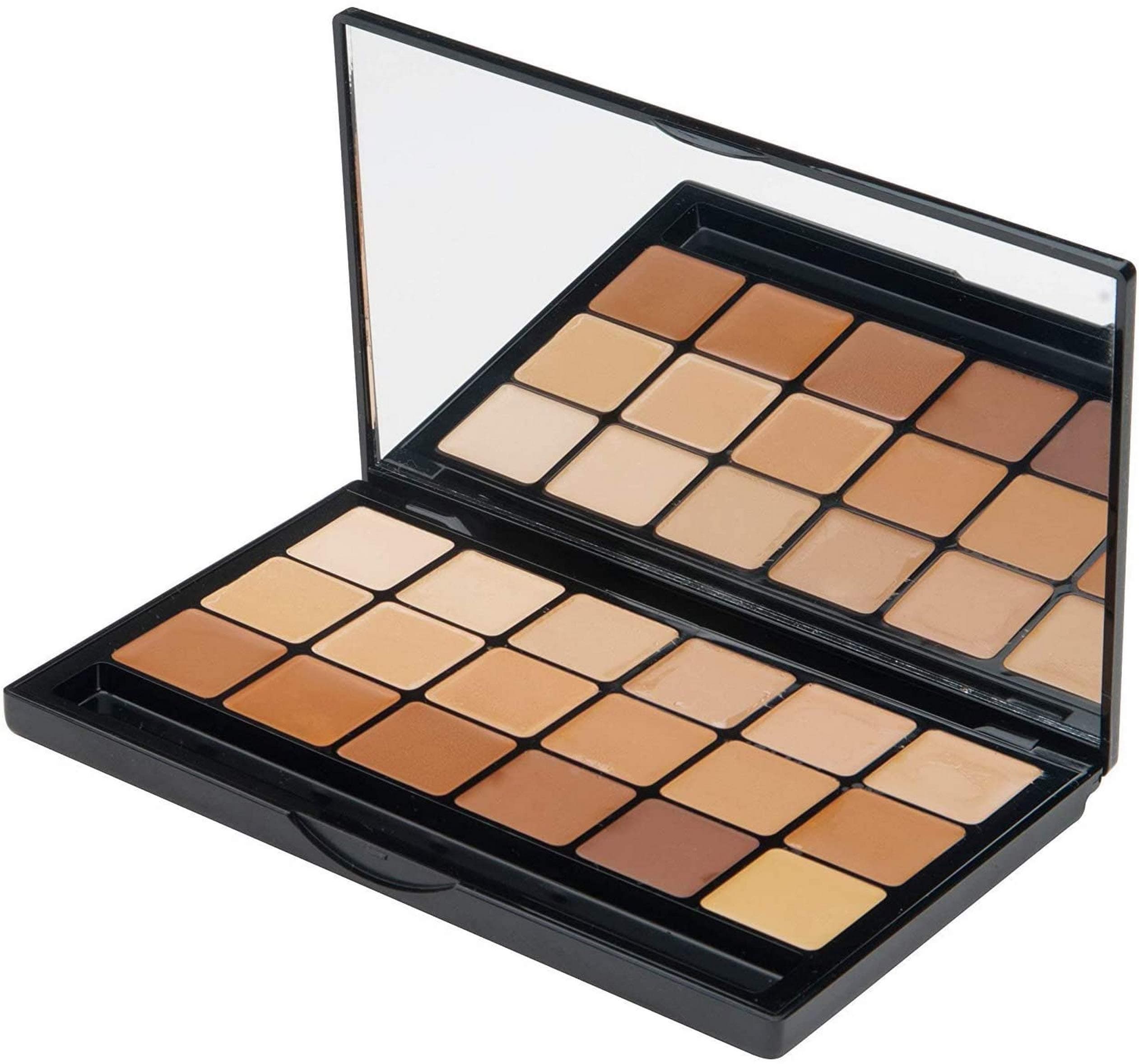 Graftobian Creme Foundation Warm Super Palette High Definition Makeup Kit – 18 Warm HD Full Coverage Pigment Concealers for Smooth, Buildable Appli...