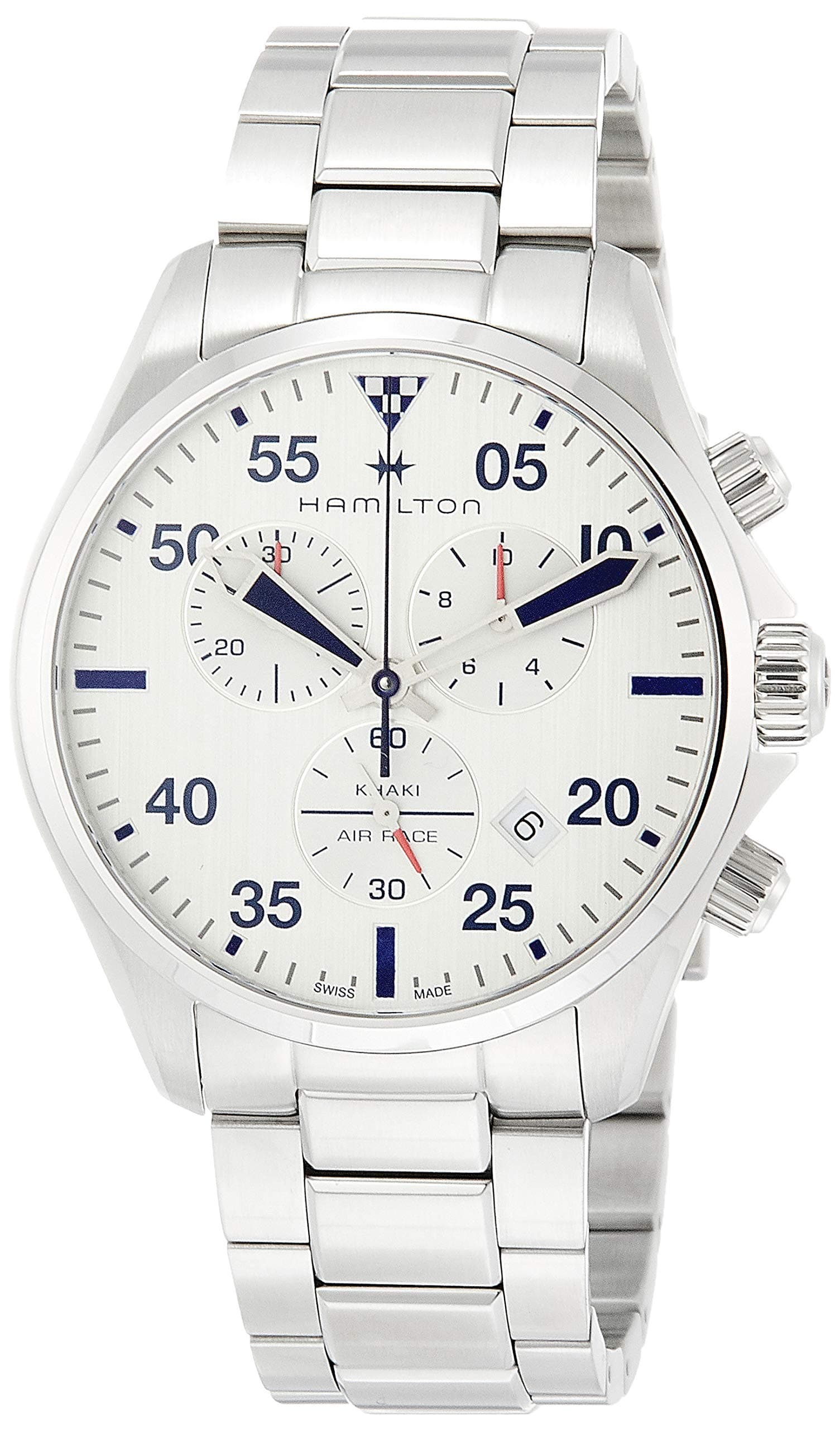 Hamilton Khaki Pilot Chronograph Silver Dial Men's Watch H76712151