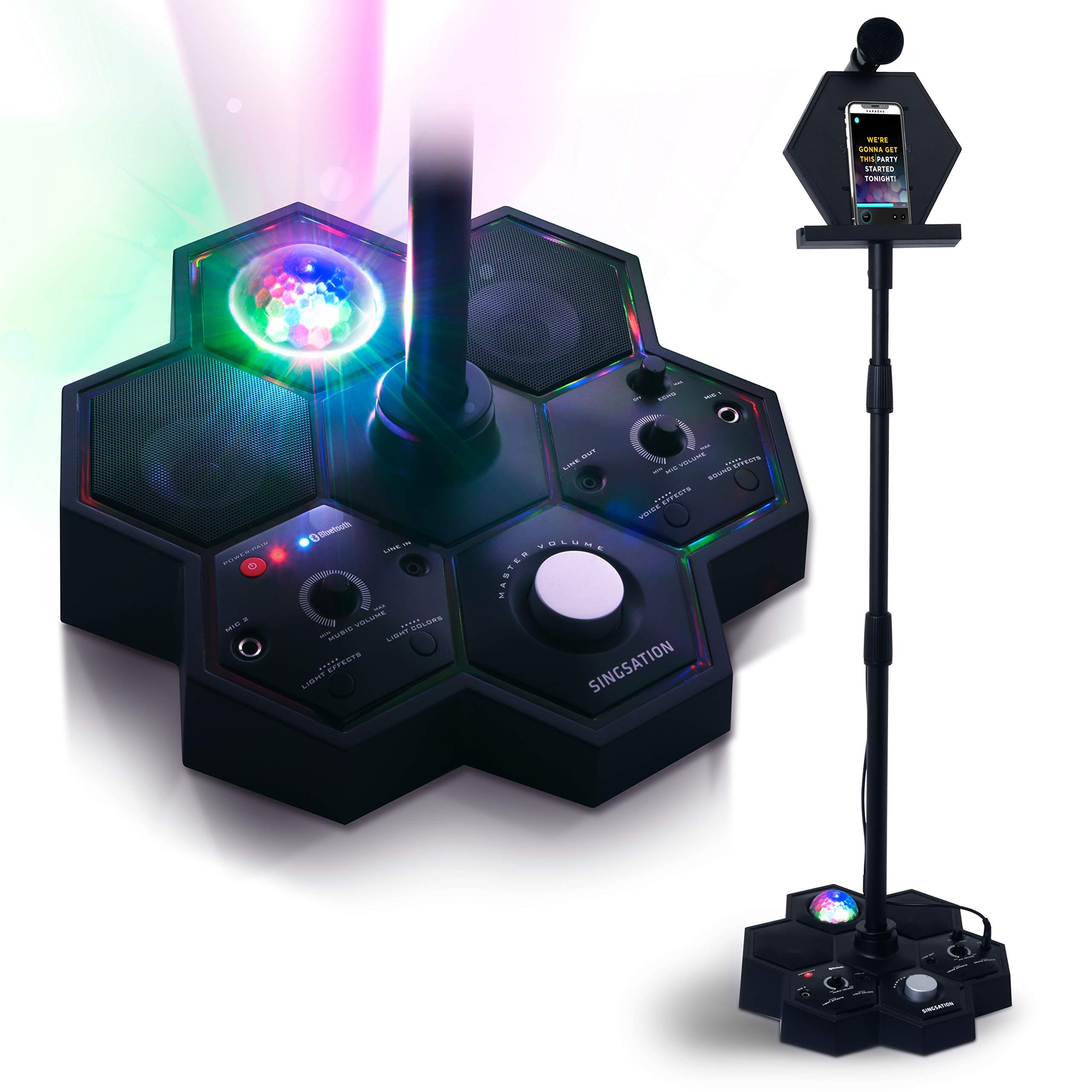 Karaoke Machine - SINGSATION All-In-One Karaoke System & Party Machine - Performer Speaker w/Bluetooth Microphone Sing Stand - No CDs! - Kids or Ad...