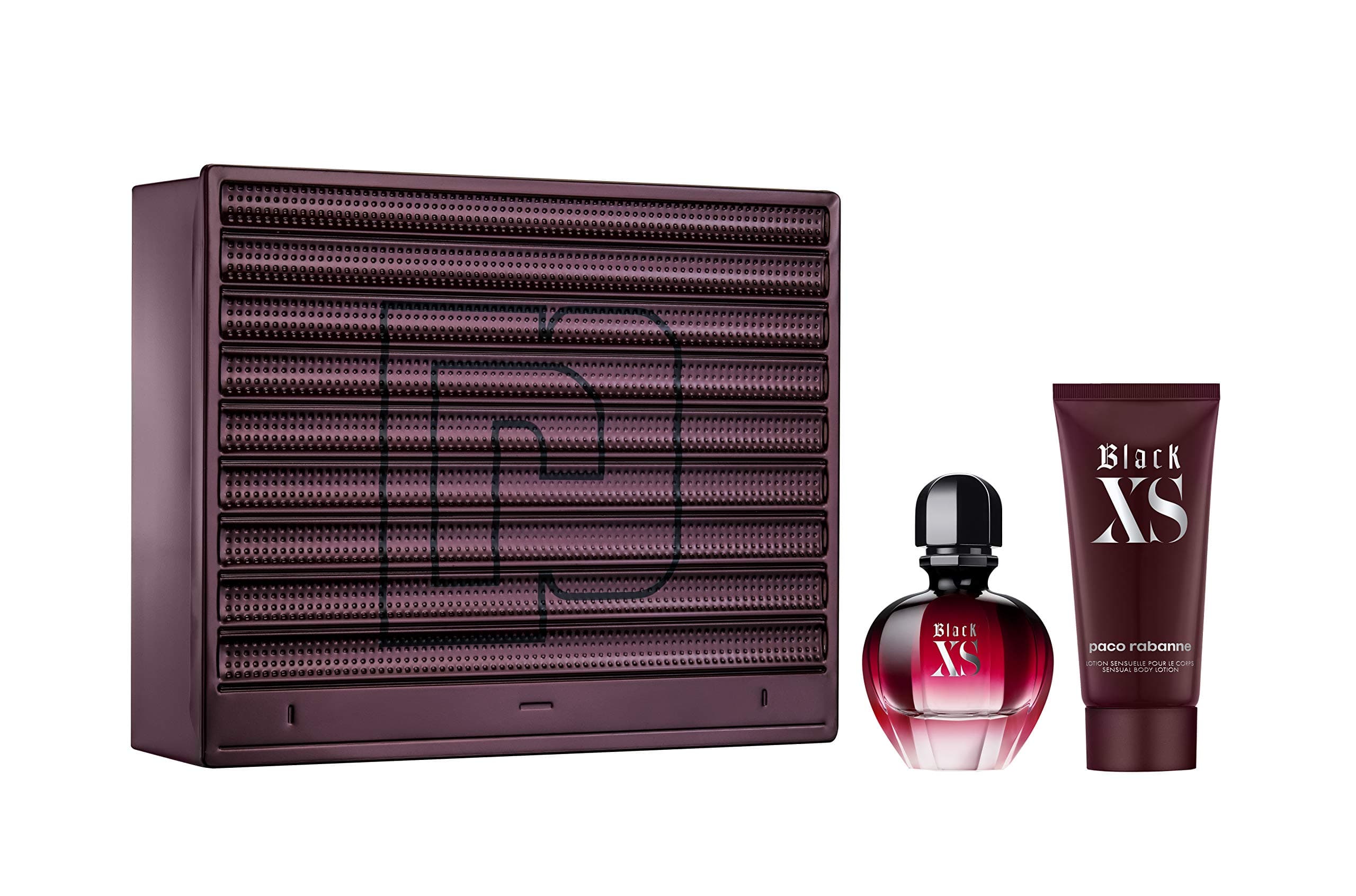 Paco Rabanne Black XS Women 2 Pc Gift Set 1.7oz EDP Spray, 2.5oz Body Lotion