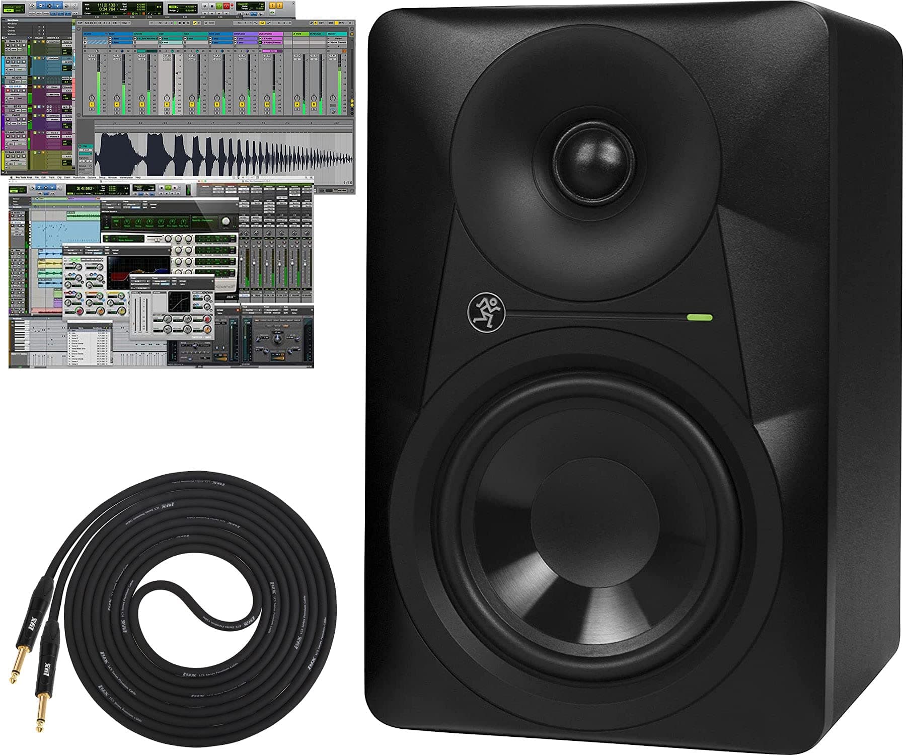 Mackie MR524 Superior Mix Translations Professional Studio Monitor with Logarithmic Waveguide Design with Download of Pro Tools | First and The Mus...