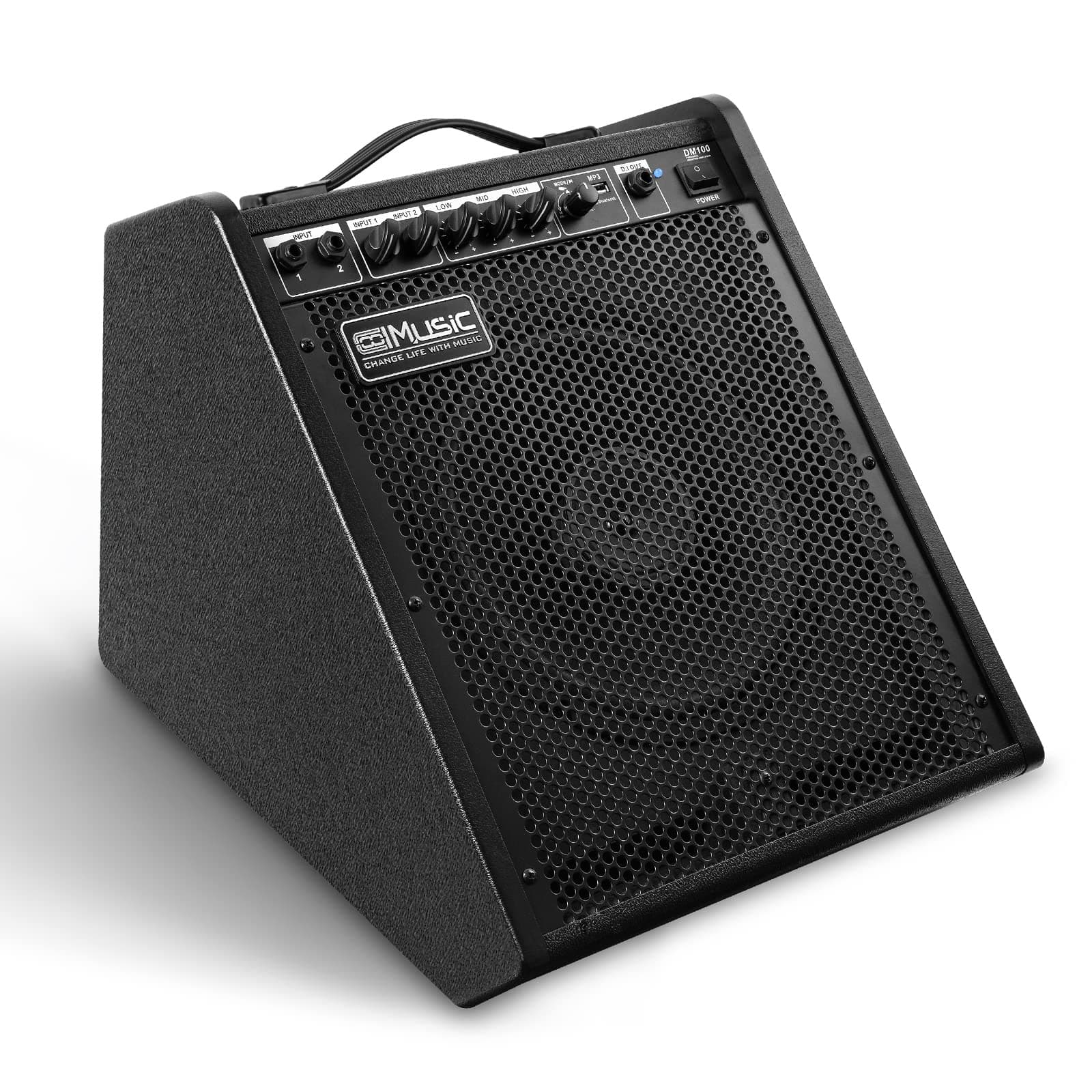 Coolmusic Electric Drum Amp 100W Bluetooth Professional Electronic Drum Amplifier Keyboard Speaker Electric Drum Set Monitor, Black, by Vangoa