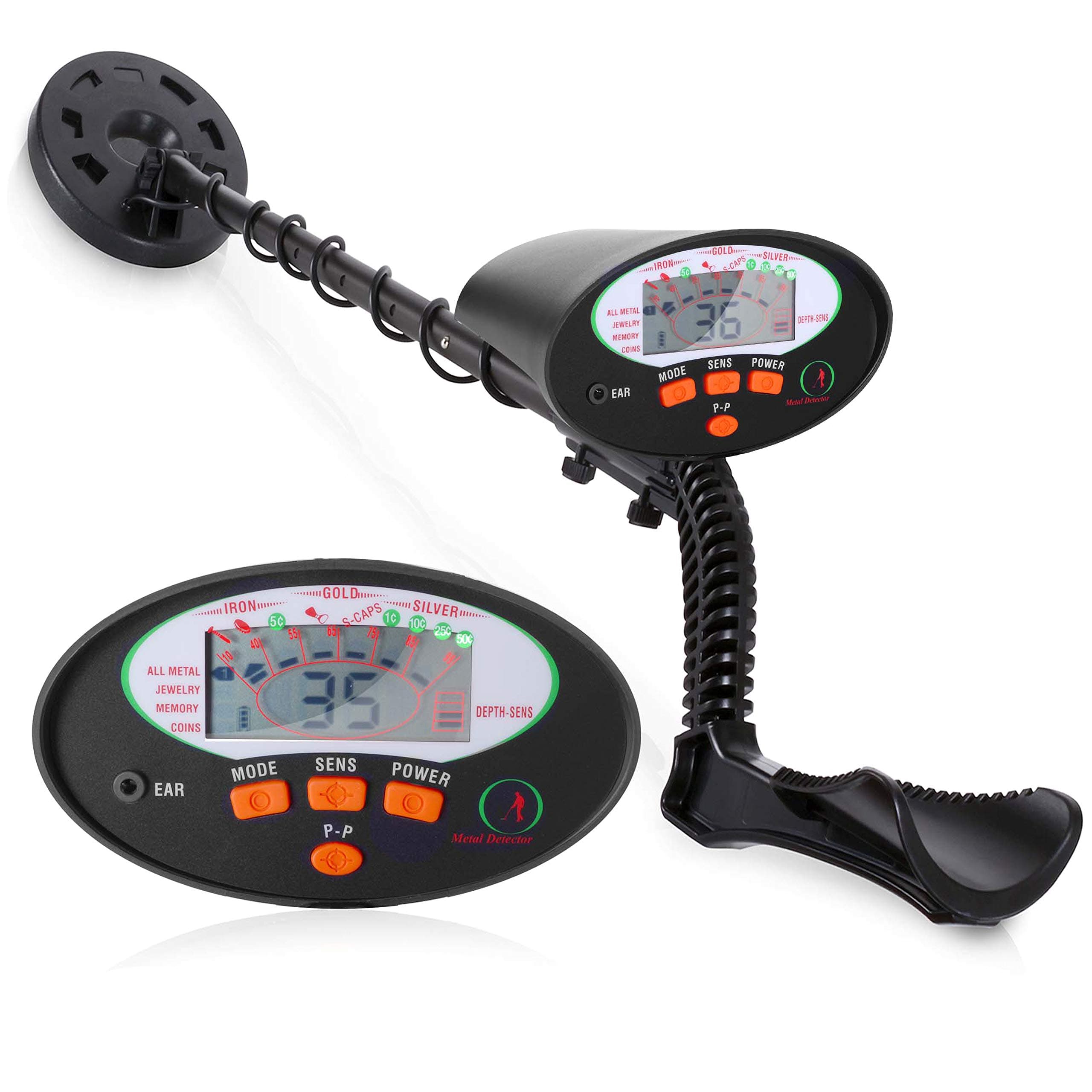 Pyle Pinpointer Metal Detector | Handheld Metal Detector W/ High Sensitivity | Built-in Speaker | Comfortable Arm Support | 5 Detection Modes | Fin...