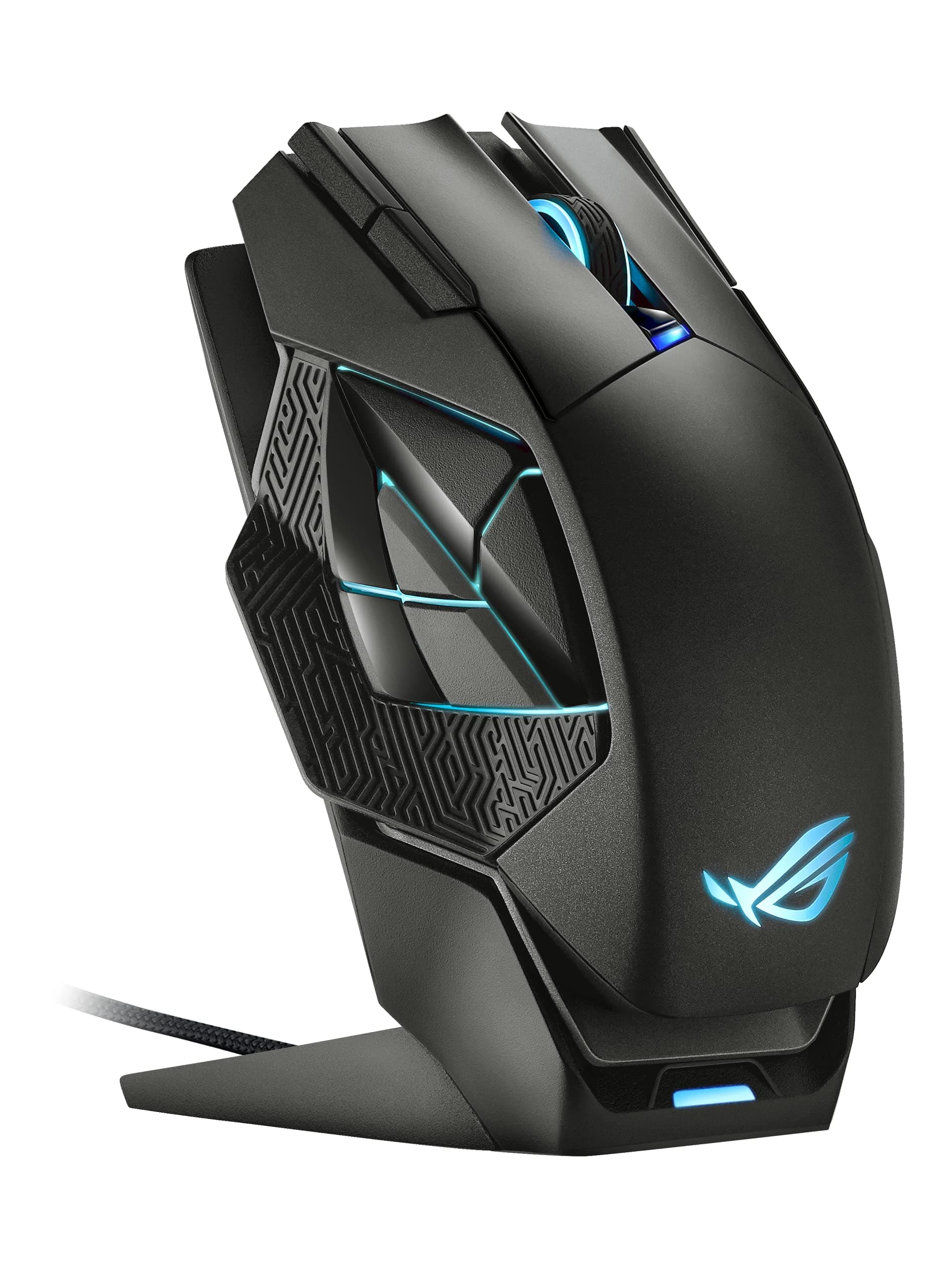 ASUS ROG Spatha X Wireless Gaming Mouse (Magnetic Charging Stand, 12 Programmable Buttons, 19,000 DPI, Push-fit Hot Swap Switch Sockets, ROG Micro ...