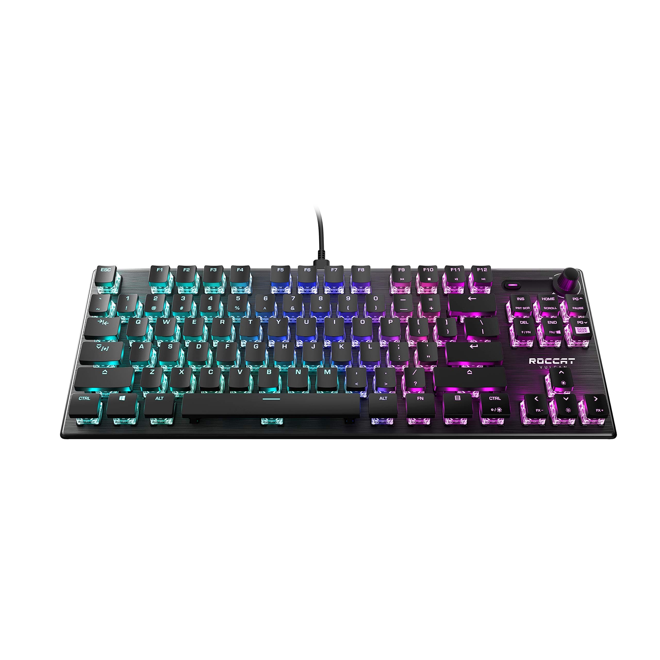ROCCAT Vulcan TKL Linear PC Gaming Keyboard, Titan Switch Mechanical with Per Key AIMO RGB Lighting, Tenkeyless, Compact Design, Anodized Aluminum ...