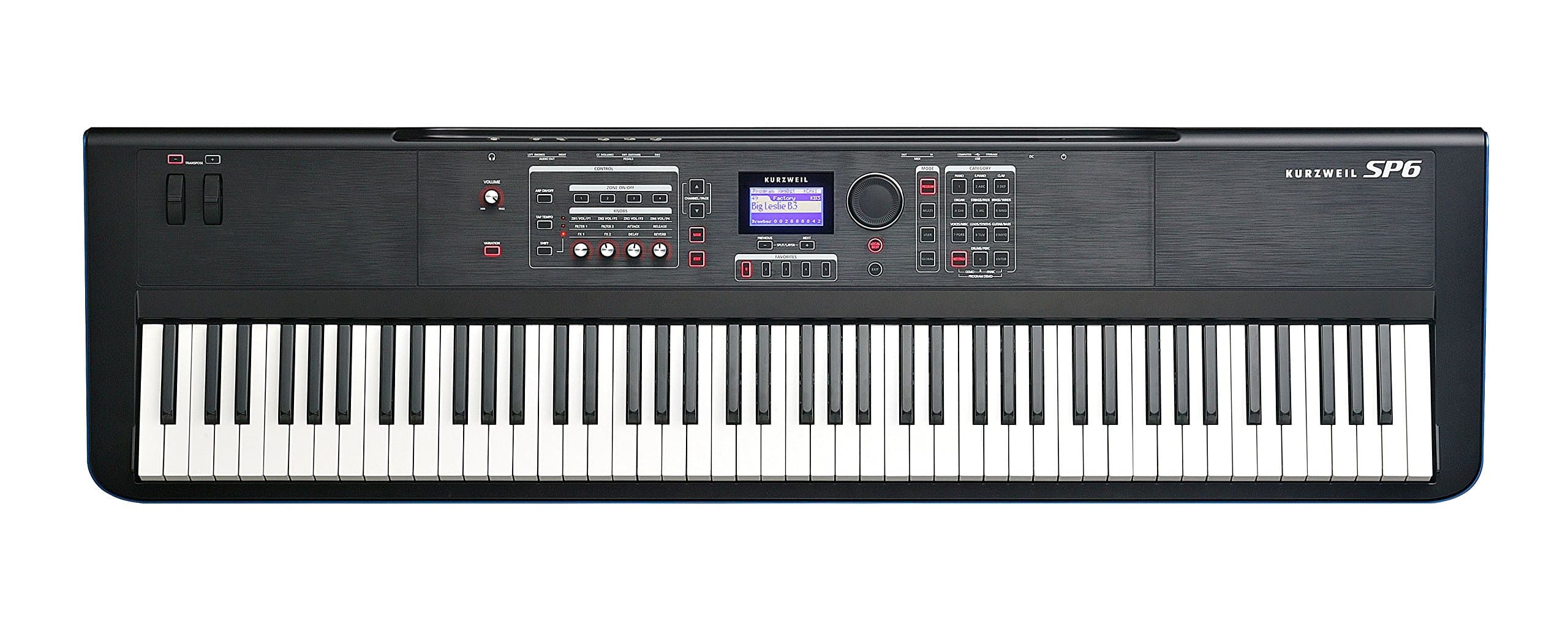Kurzweil 88-Key Stage Piano with Fully-Weighted Hammer-Action Keyboard (SP6-8)