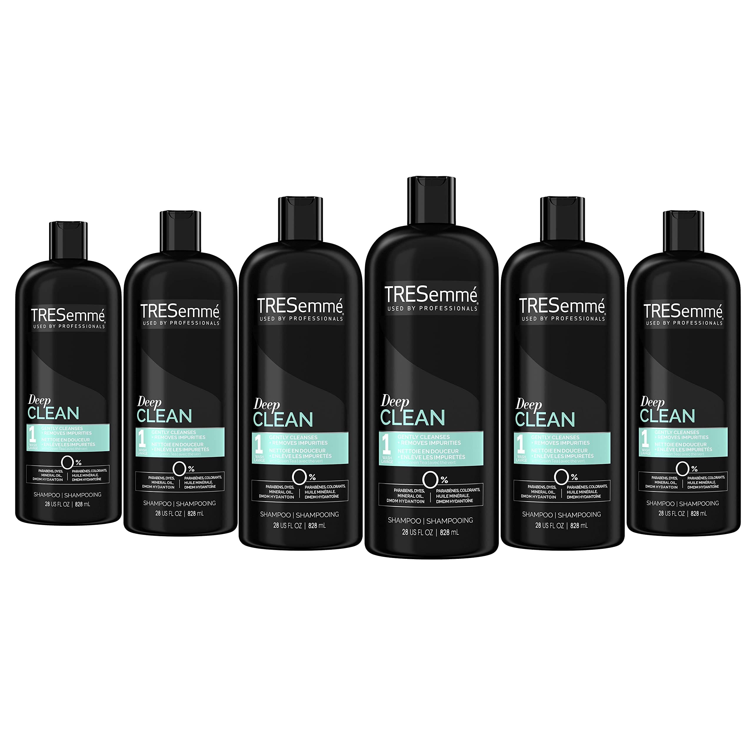 TRESemmé Cleansing Shampoo for Daily Use, Clean and Replenish Vitamin C and Green Tea Clarifying Shampoo Formula, 28 oz Pack of 6